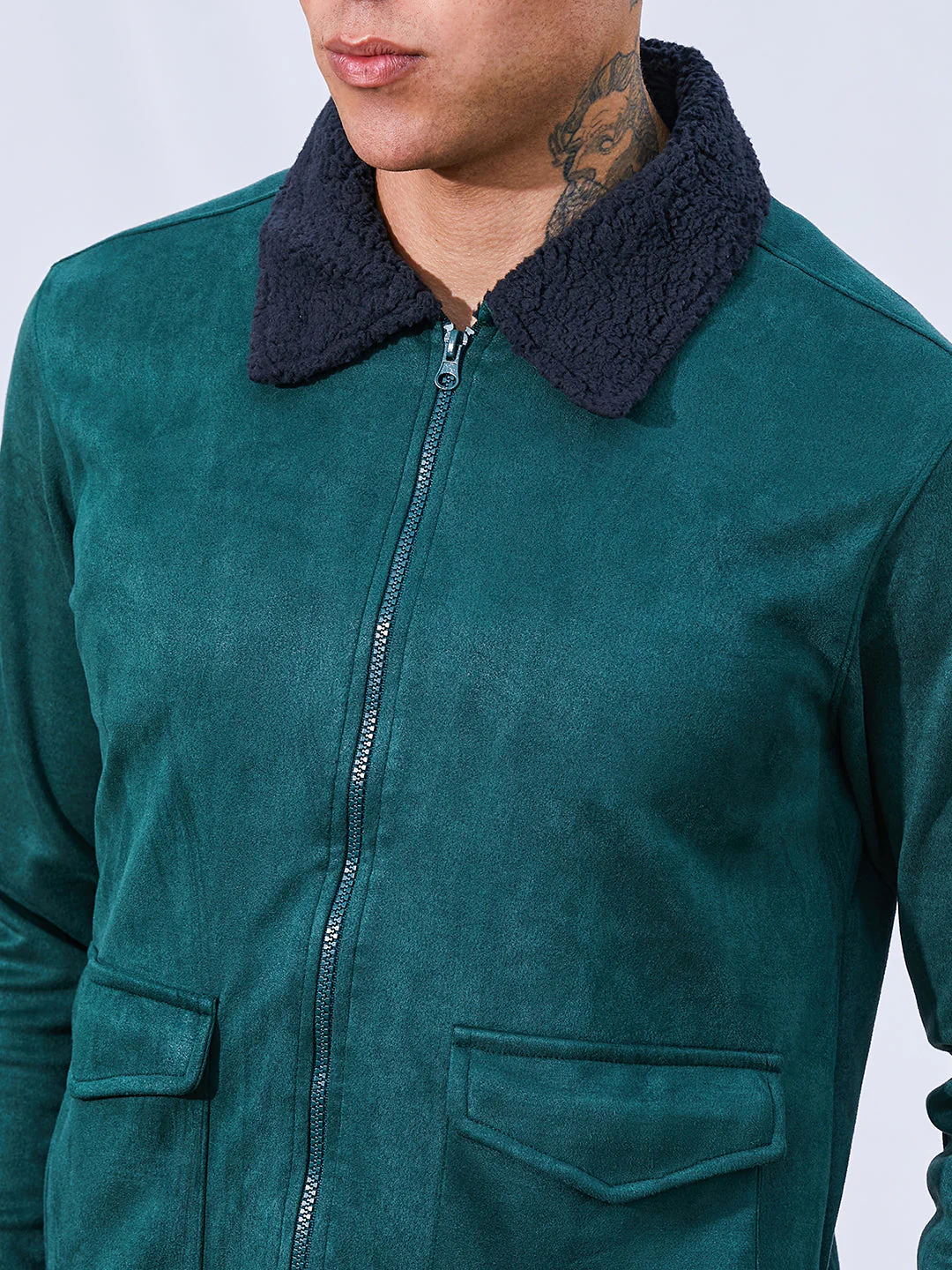 Zip-Front Jacket With Fleece Collar - Image 7