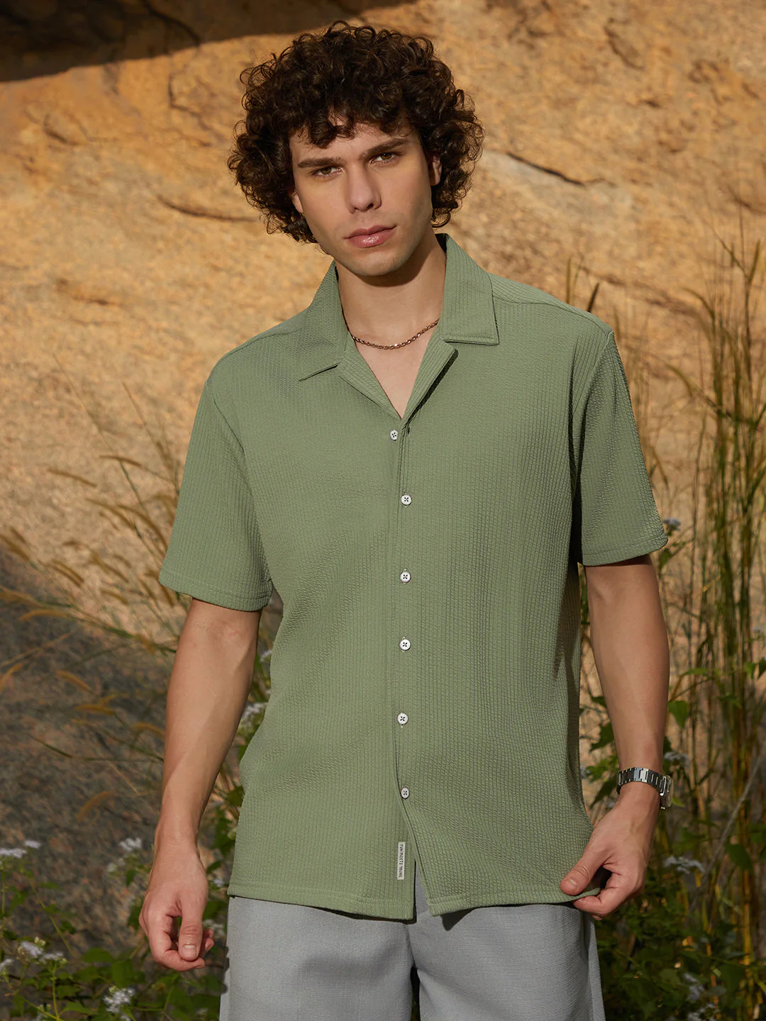 Rope-Ribbed Shirt - Image 2