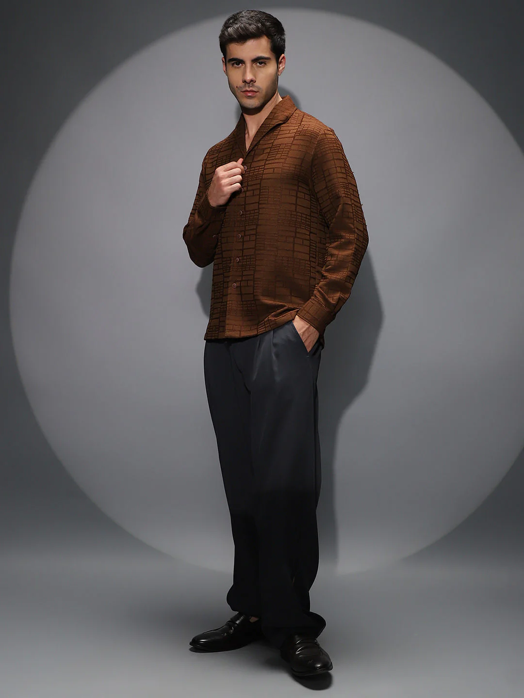 Cross-Stitch Stripe Knit Shirt - Image 5