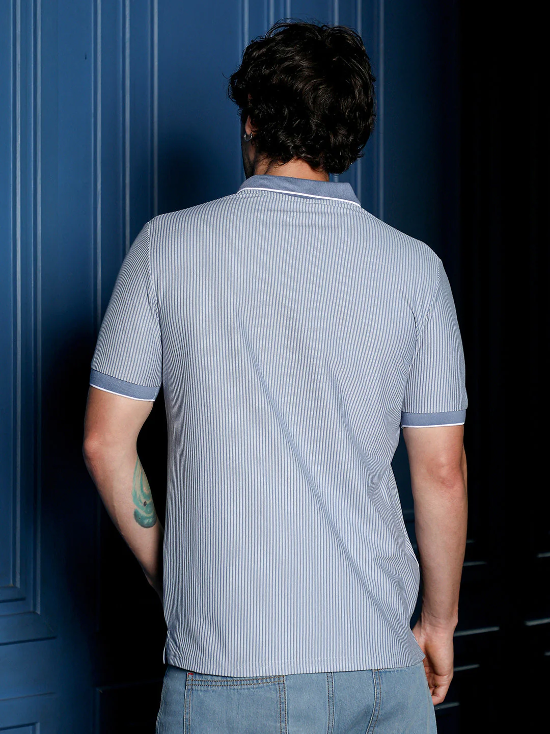 Jacquard-Striped Polo T-Shirt - Image 4