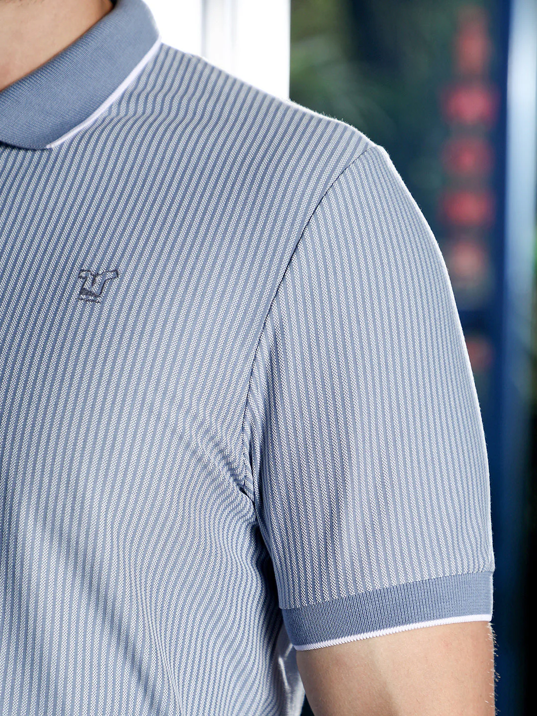 Jacquard-Striped Polo T-Shirt - Image 8