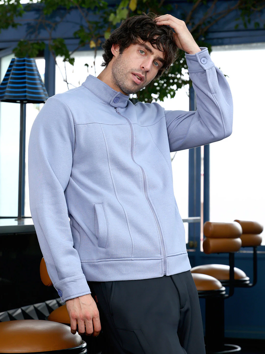 Panel-Stitch Knit Jacket - Image 3