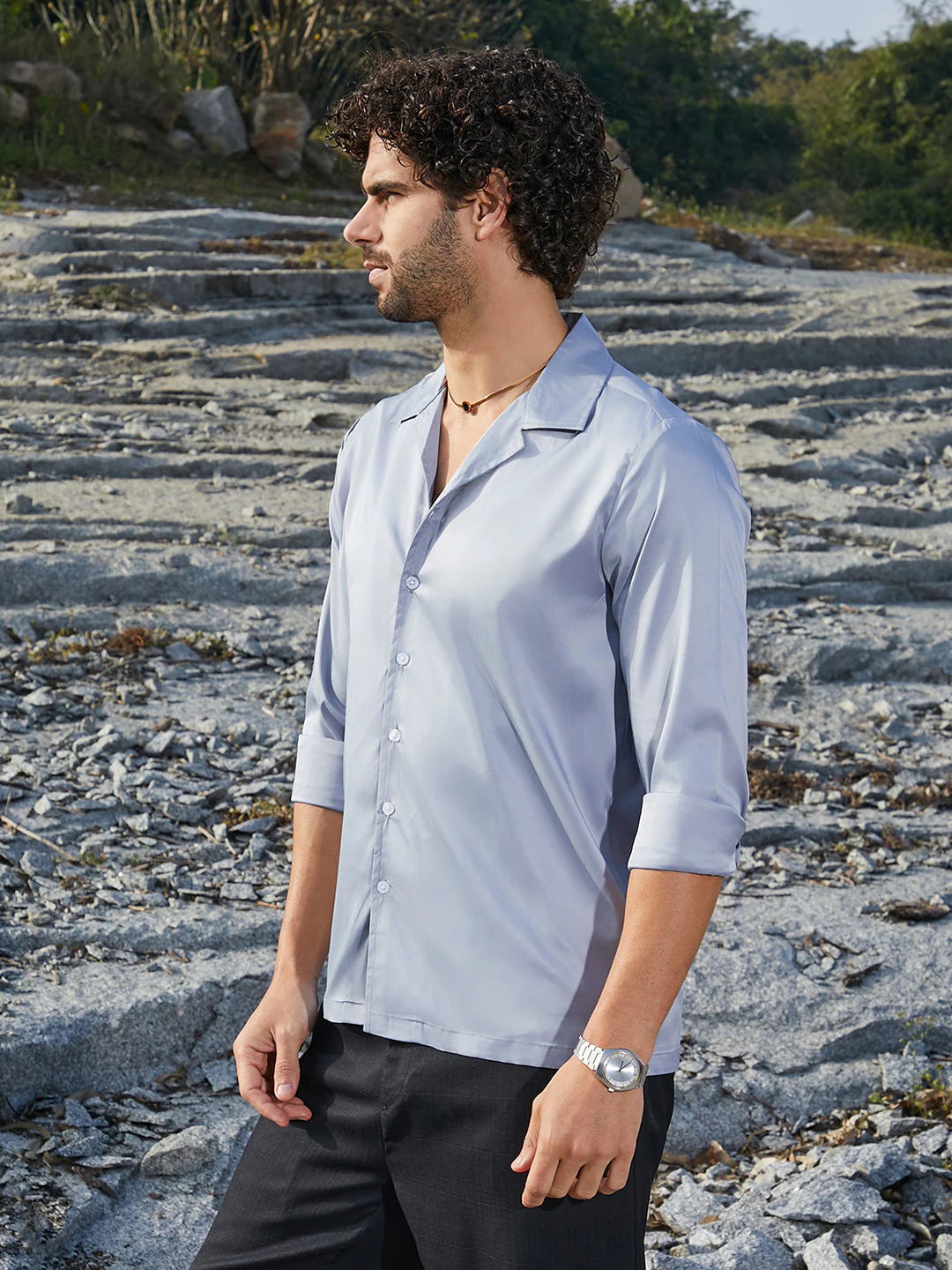 Solid Cuban Shirt - Image 3