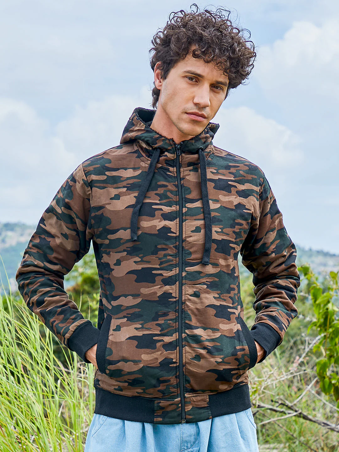 Camouflage Hoodie With Insert Pocket - Image 2