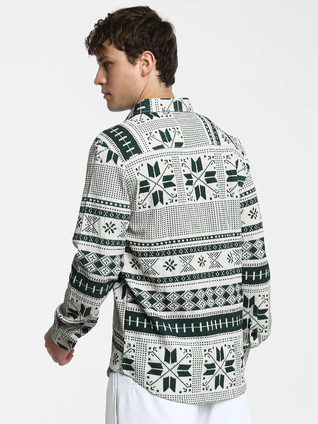 Geometric Seersucker Shirt - Image 11