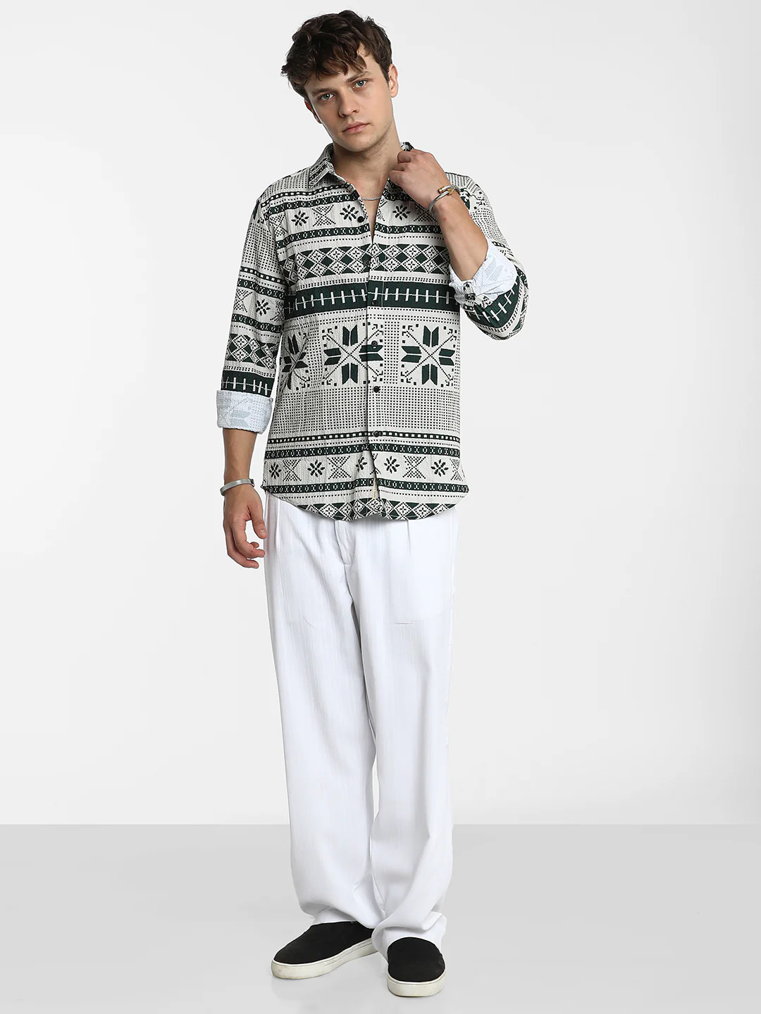 Geometric Seersucker Shirt - Image 12