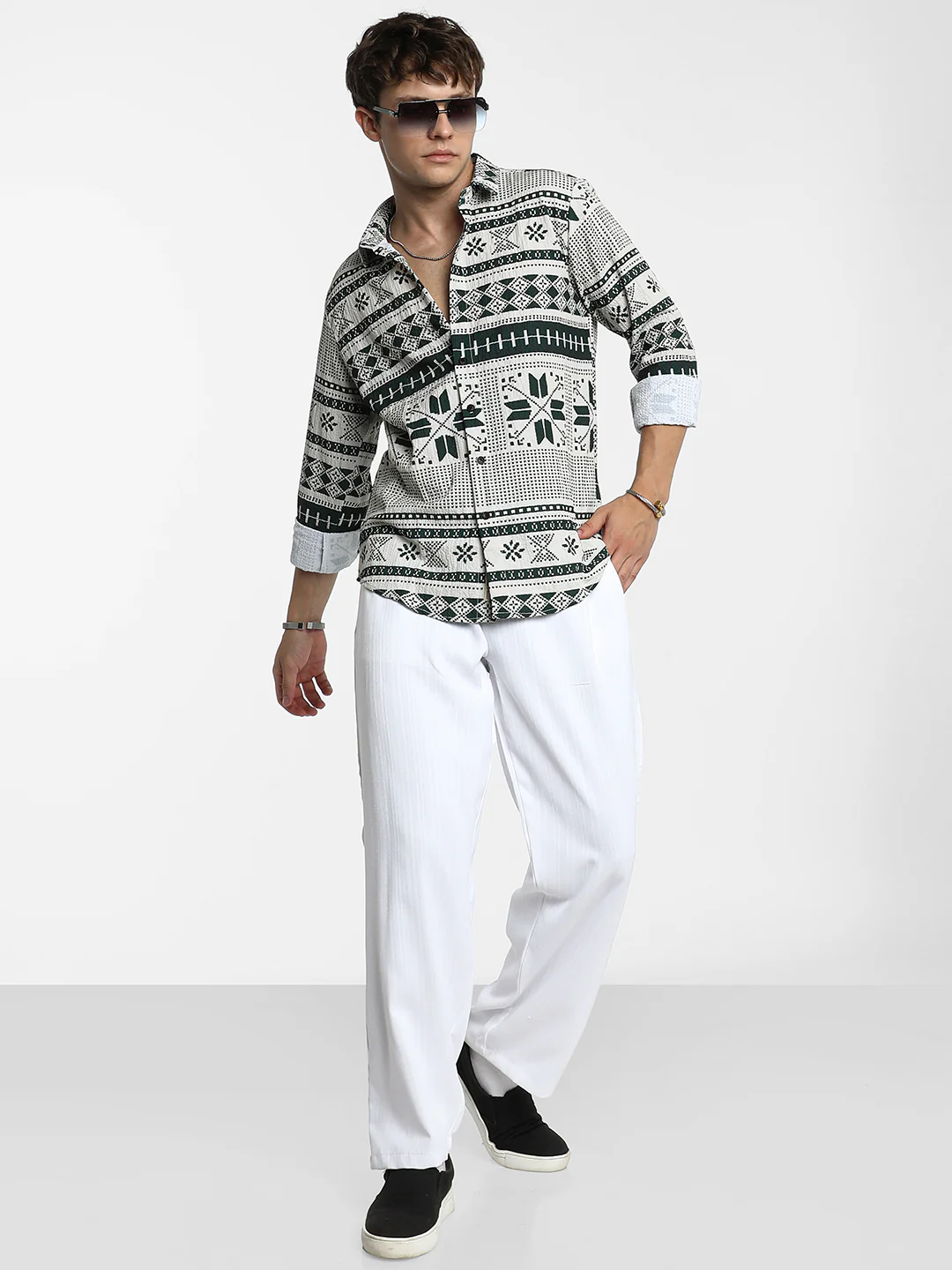 Geometric Seersucker Shirt - Image 13