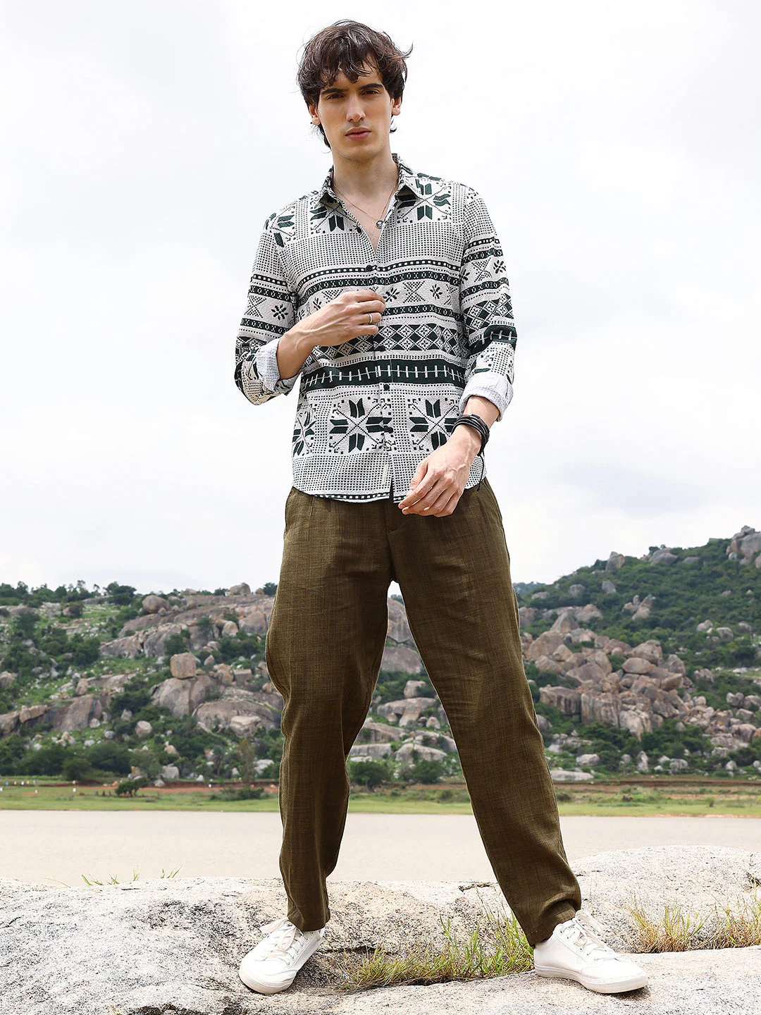 Geometric Seersucker Shirt - Image 5