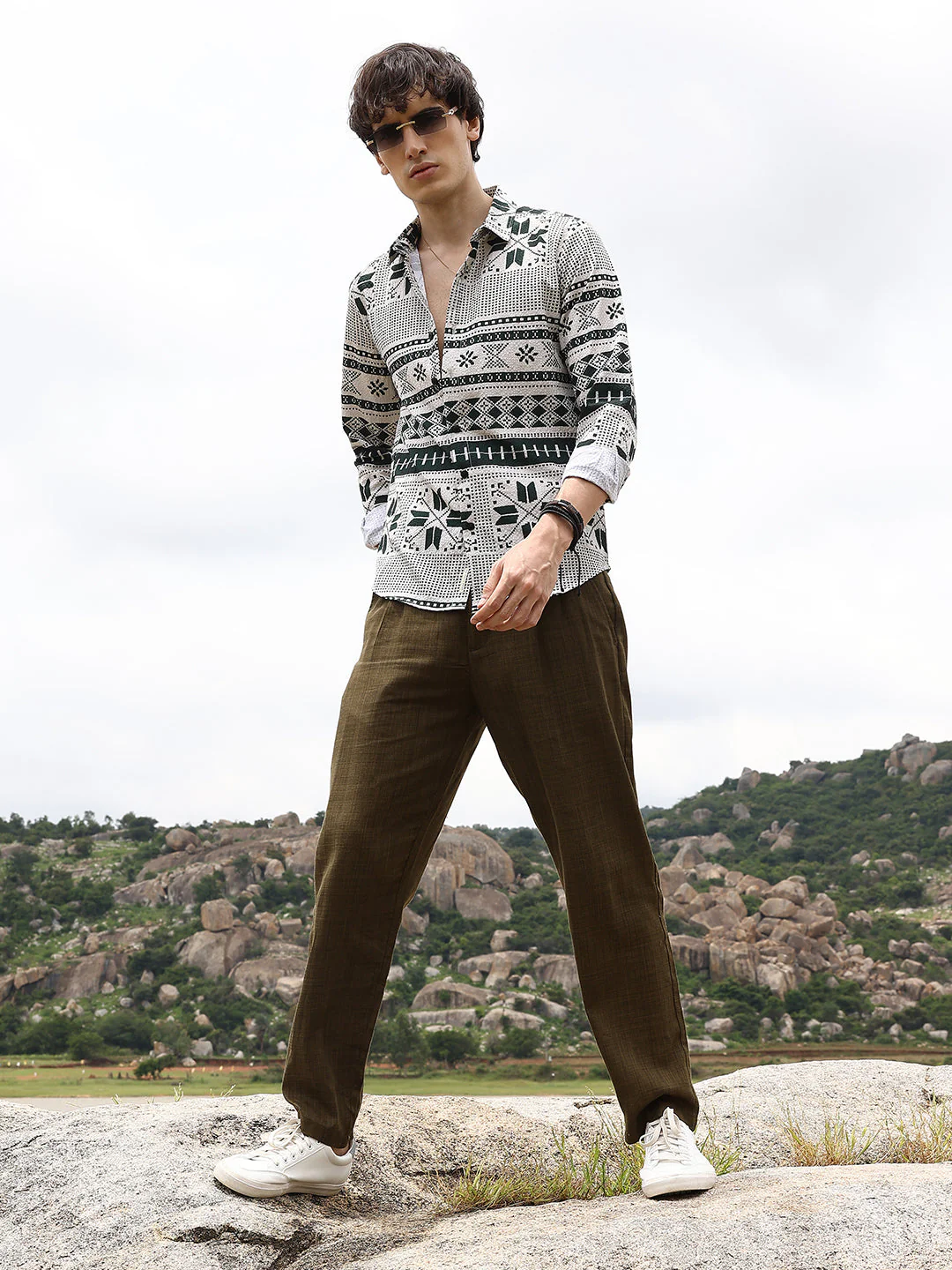 Geometric Seersucker Shirt - Image 6