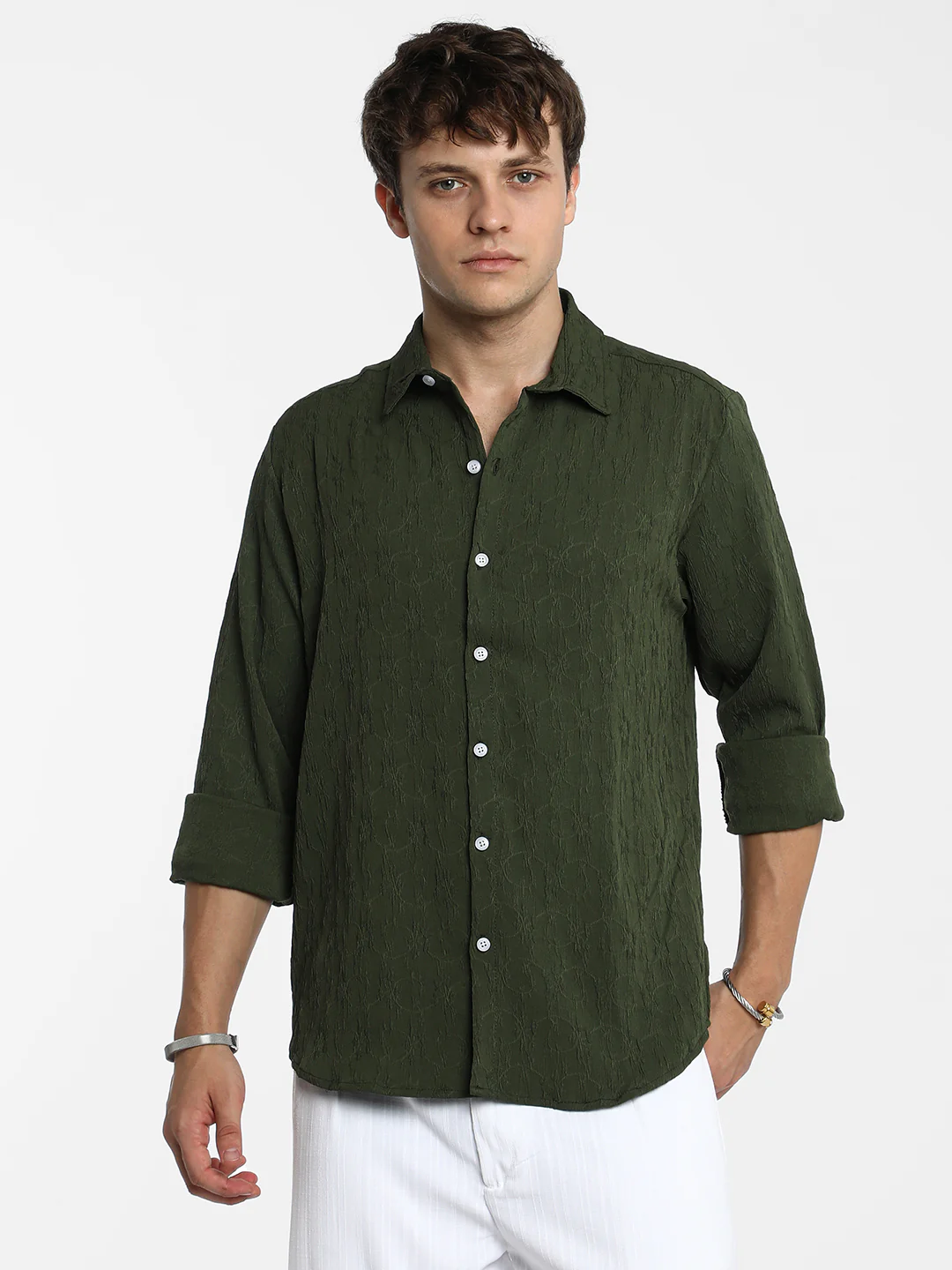 Floral-Textured Shirt - Image 10