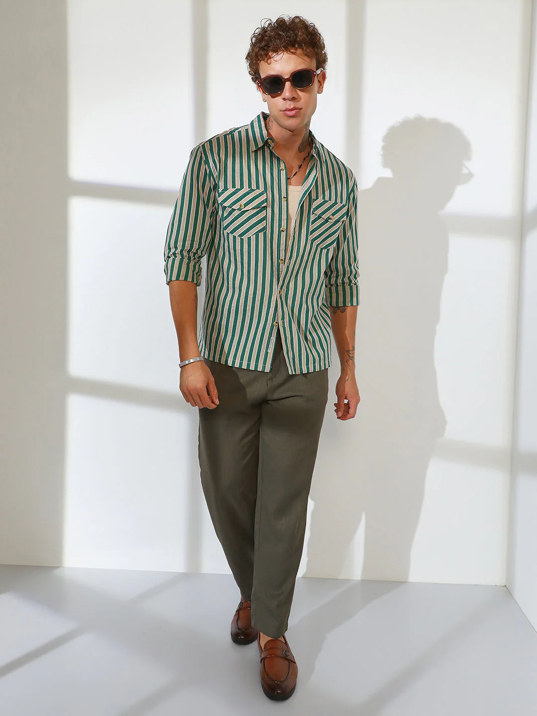 Candy Striped Oversized Shirt - Image 6