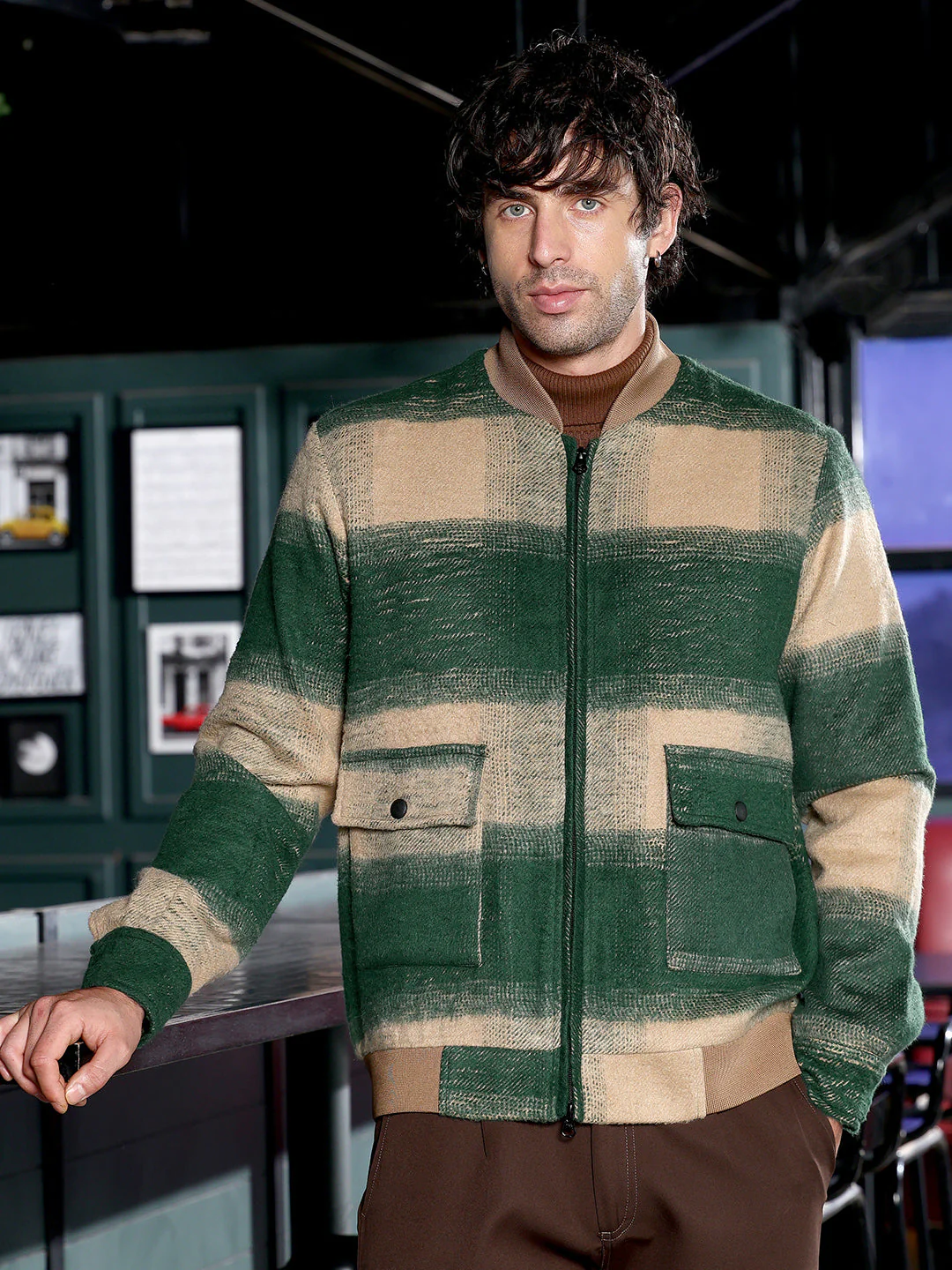 Zip-Front Buffalo Bomber Jacket - Image 2