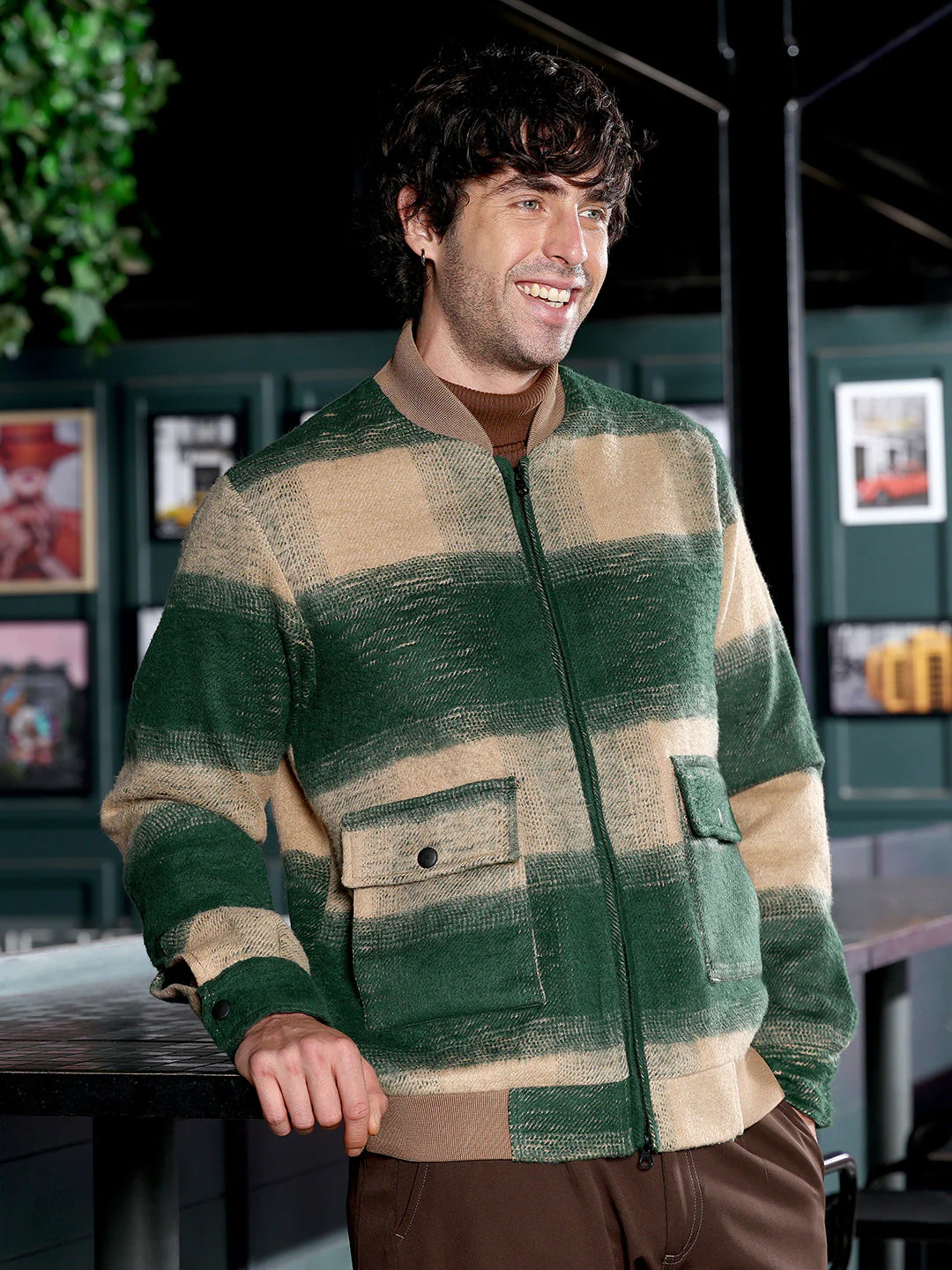 Zip-Front Buffalo Bomber Jacket - Image 3