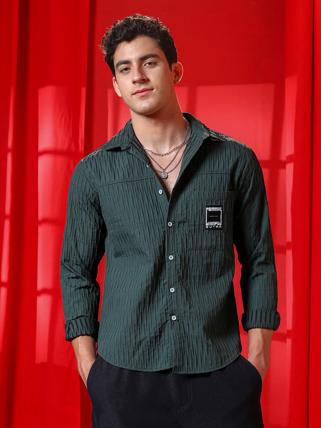 Panelled -Tactile Shirt - Image 2