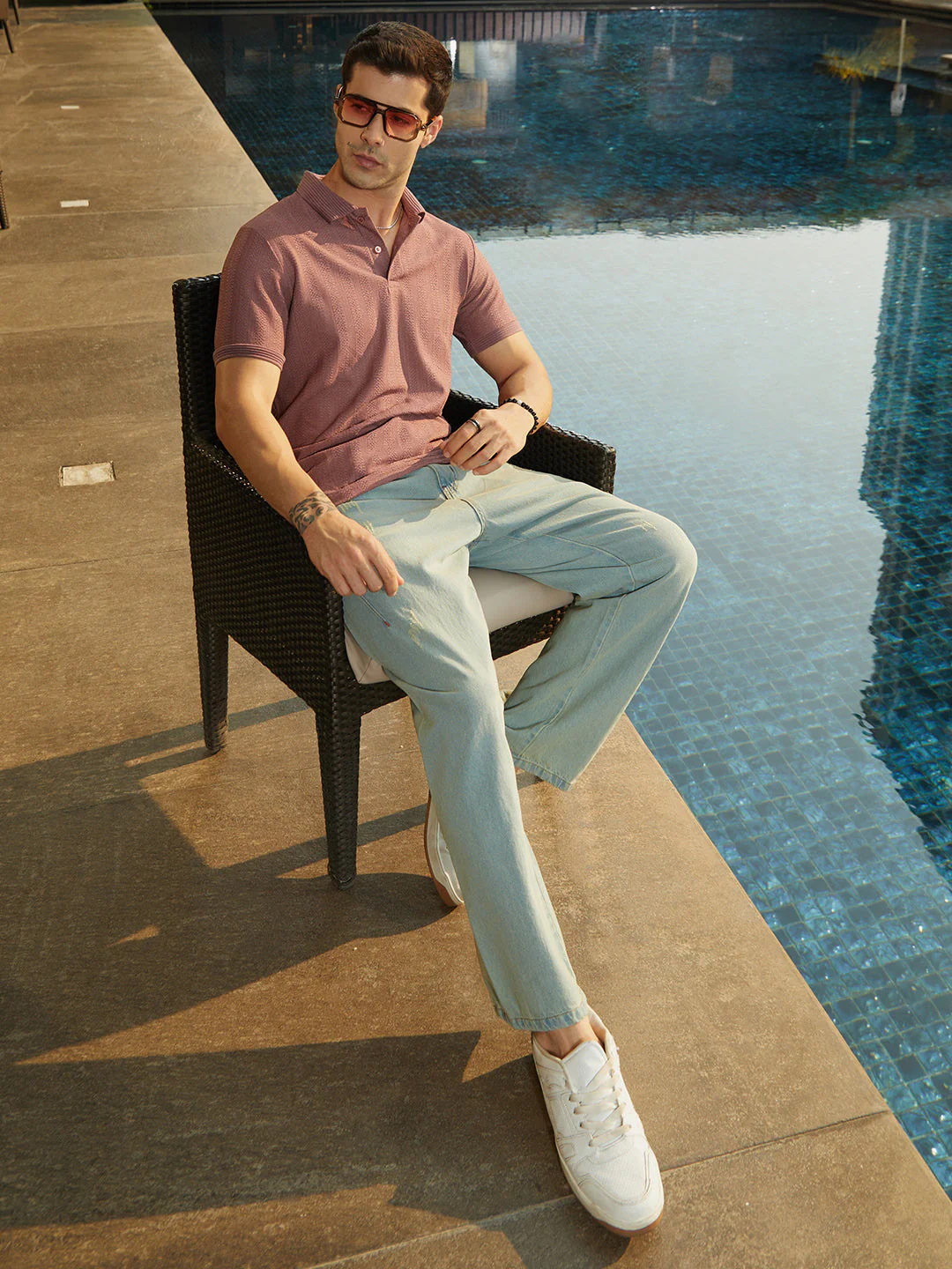 Texture-Lined Polo T-Shirt - Image 6