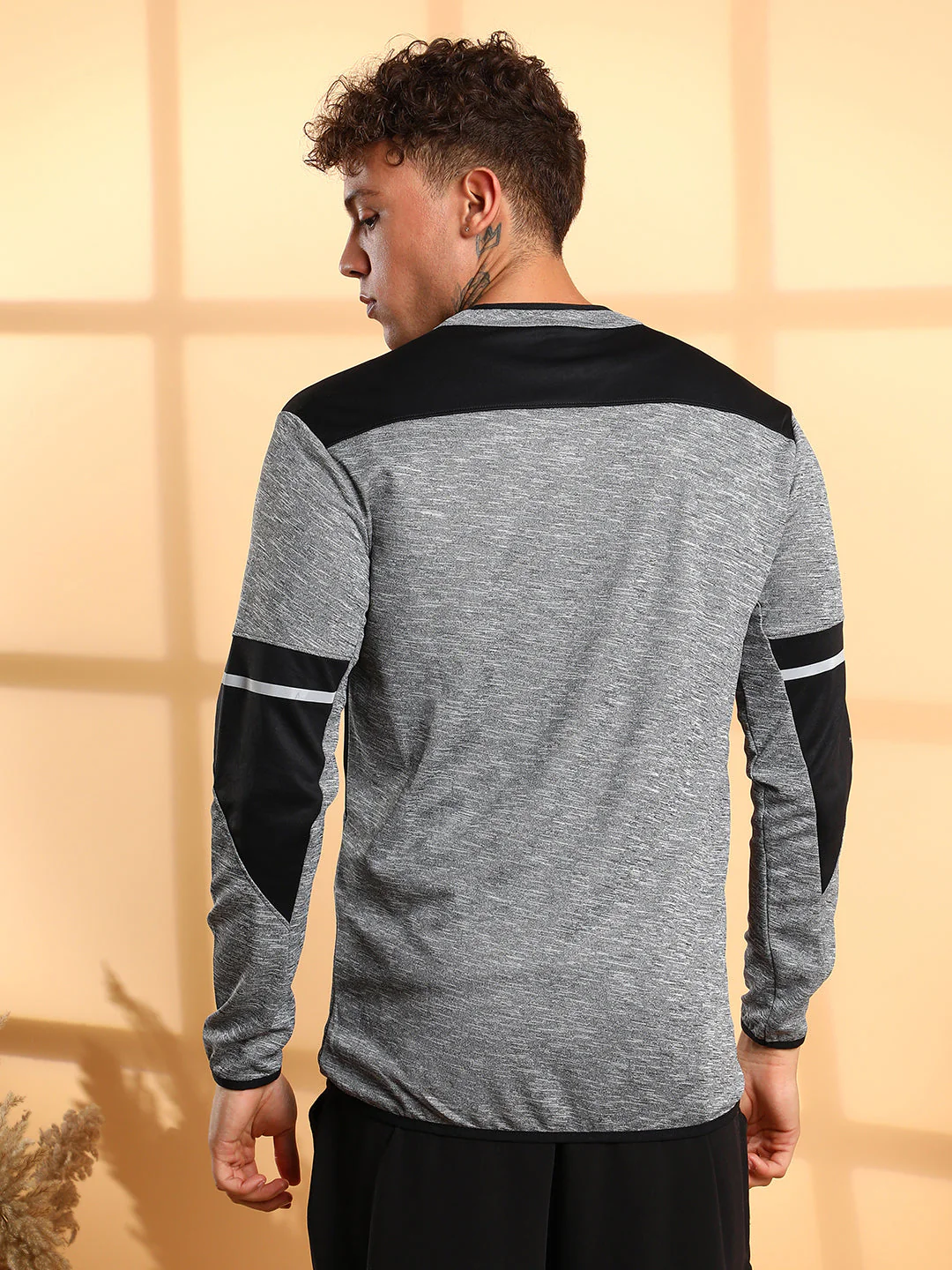 Heathered Activewear Jacket With Contrast Detail - Image 4