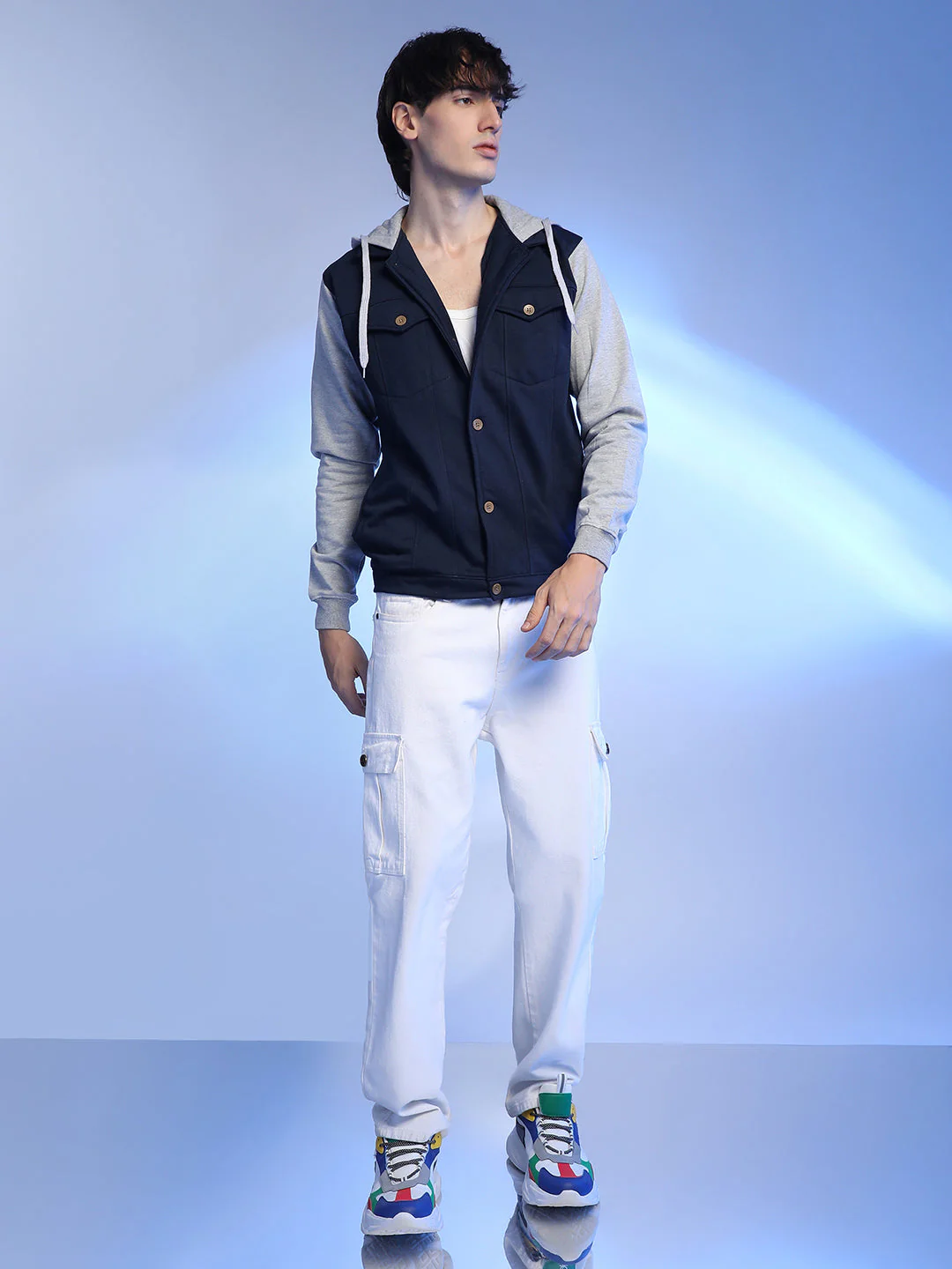 Button-Front Jacket With Contrast Detail - Image 5