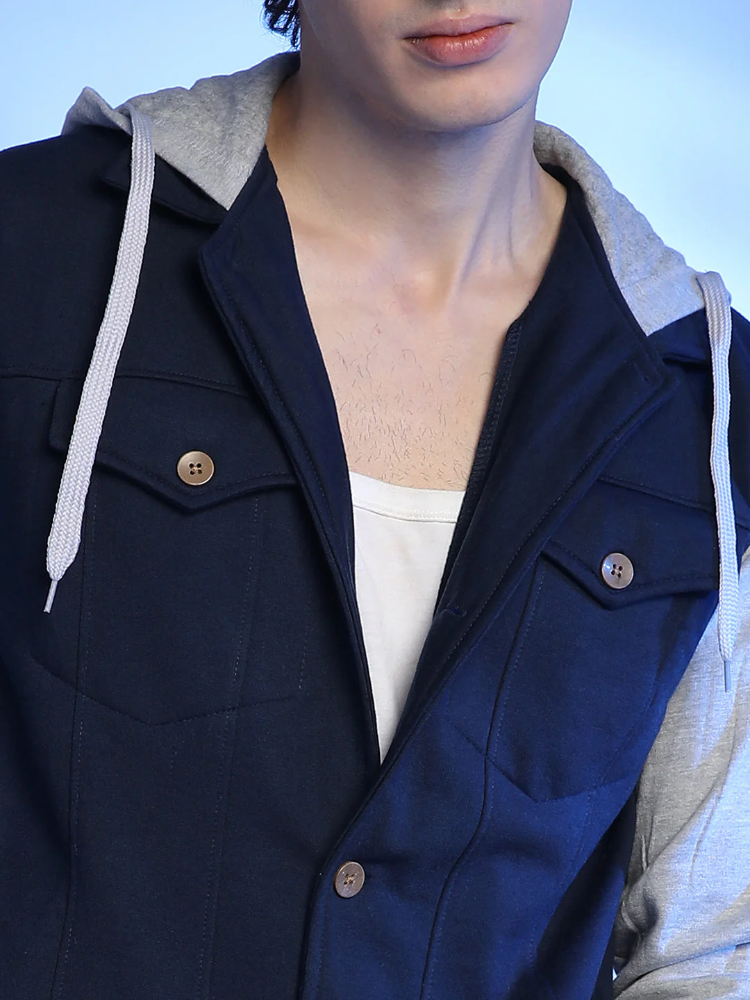 Button-Front Jacket With Contrast Detail - Image 7