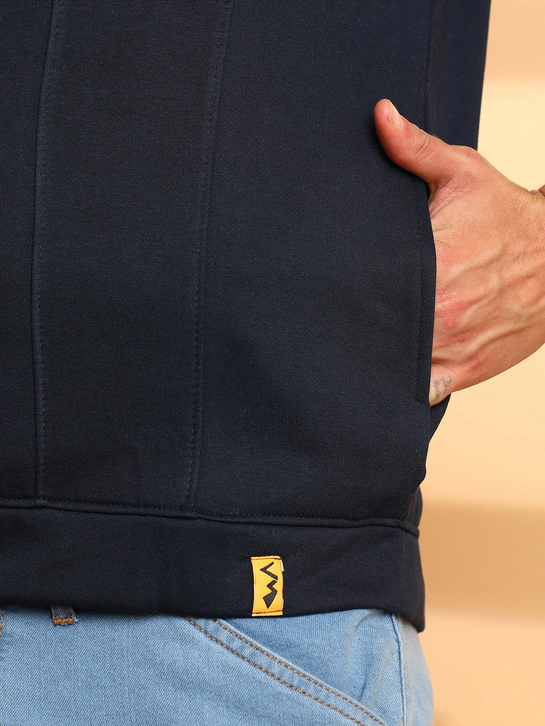 Button-Front Jacket With Contrast Detail - Image 8