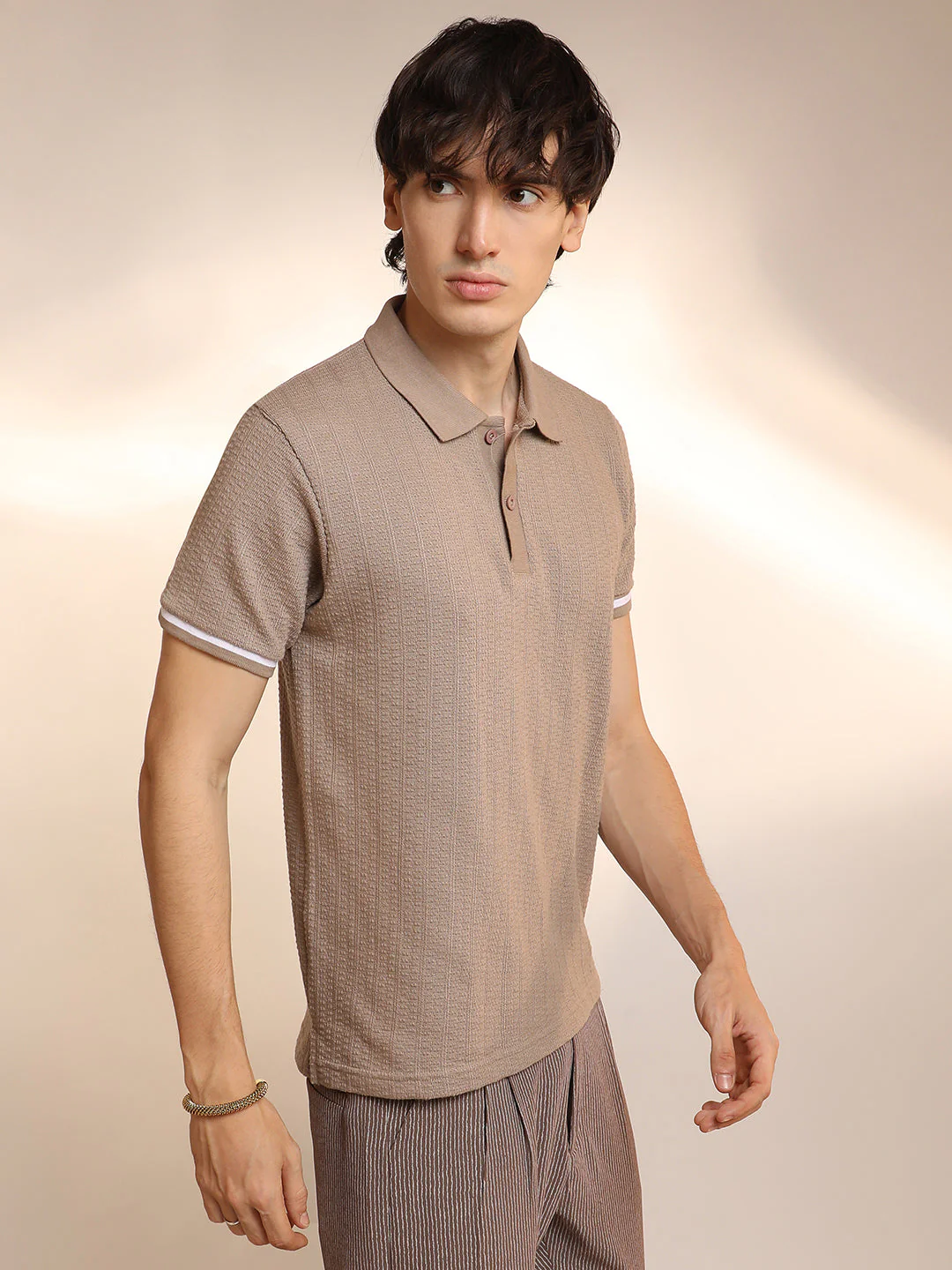 Textured Polo T-Shirt - Image 3