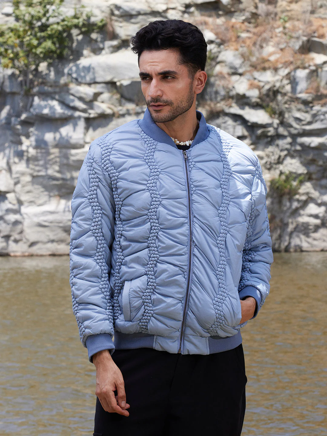 Braided Crease Puffer Jacket - Image 2