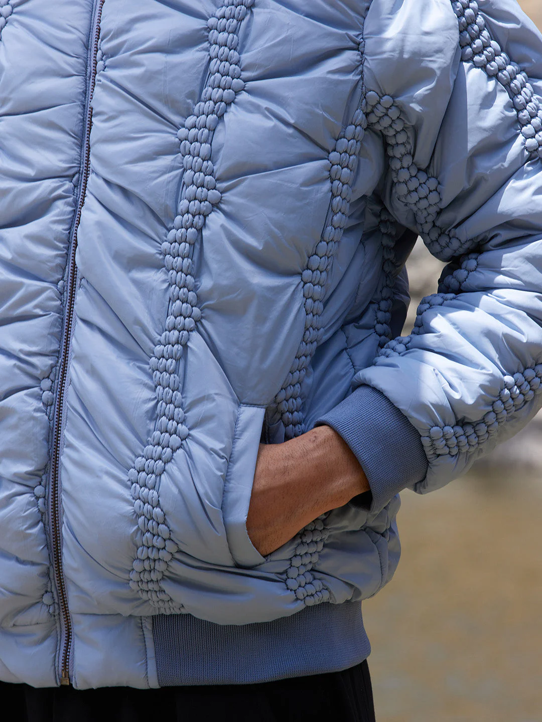Braided Crease Puffer Jacket - Image 8