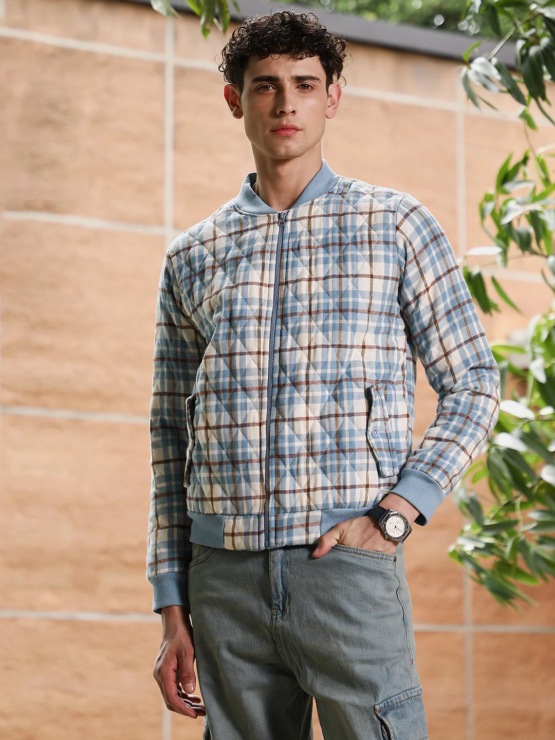 Tartan Plaid Bomber Jacket - Image 10