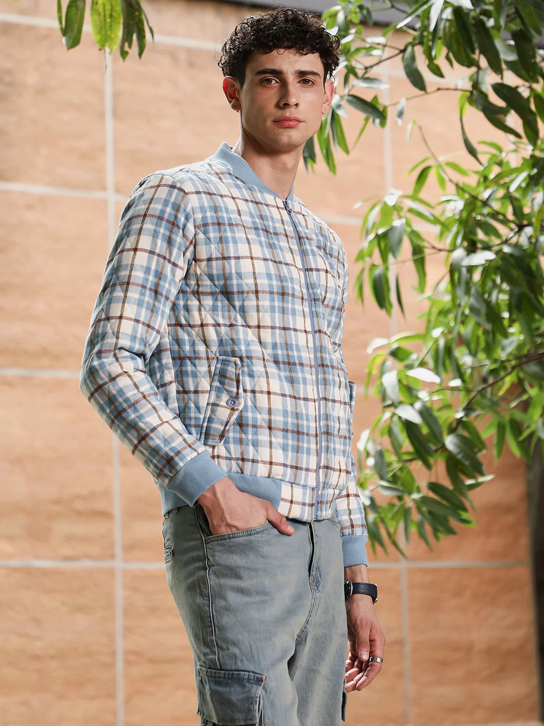 Tartan Plaid Bomber Jacket - Image 11