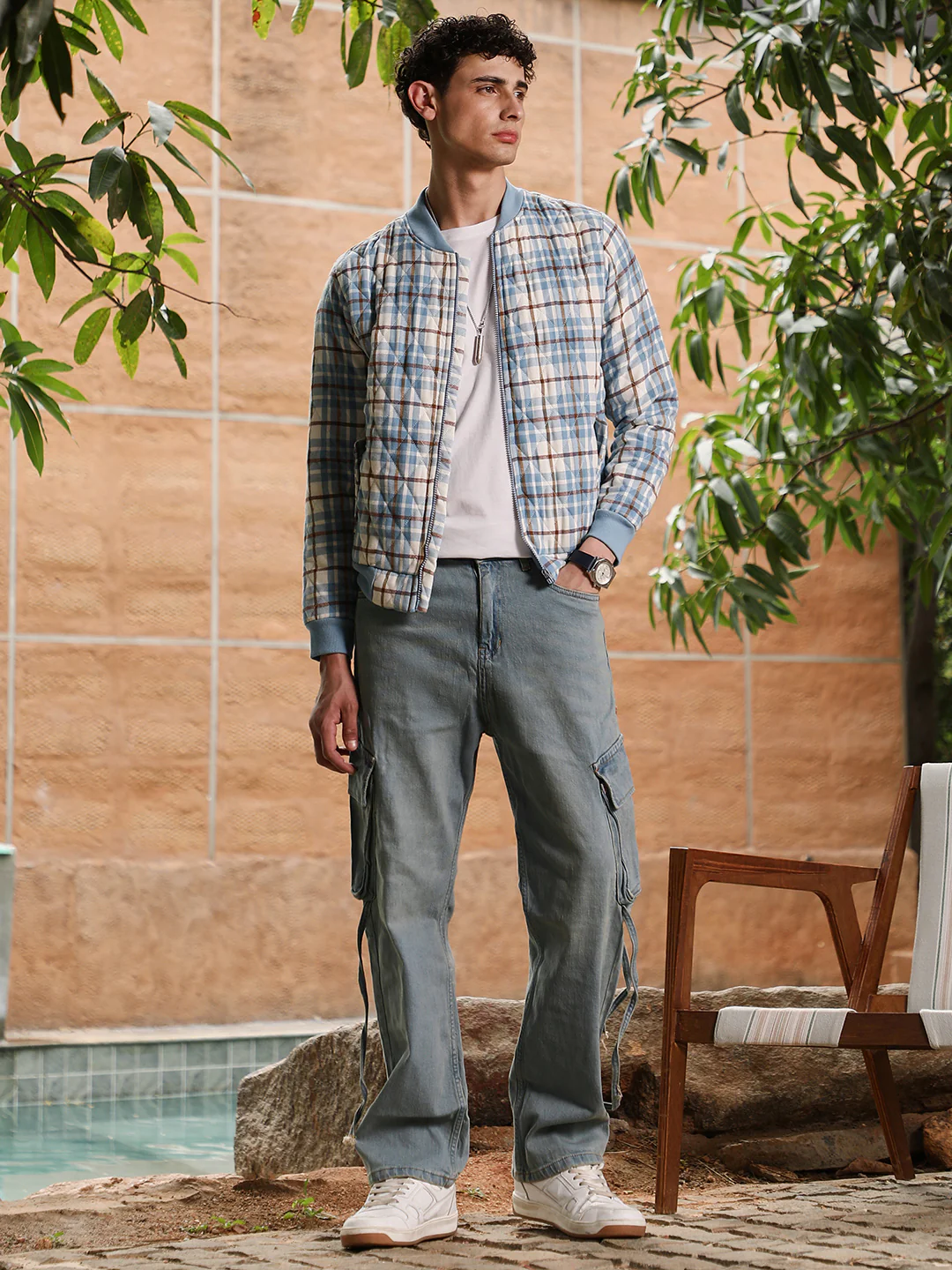 Tartan Plaid Bomber Jacket - Image 14