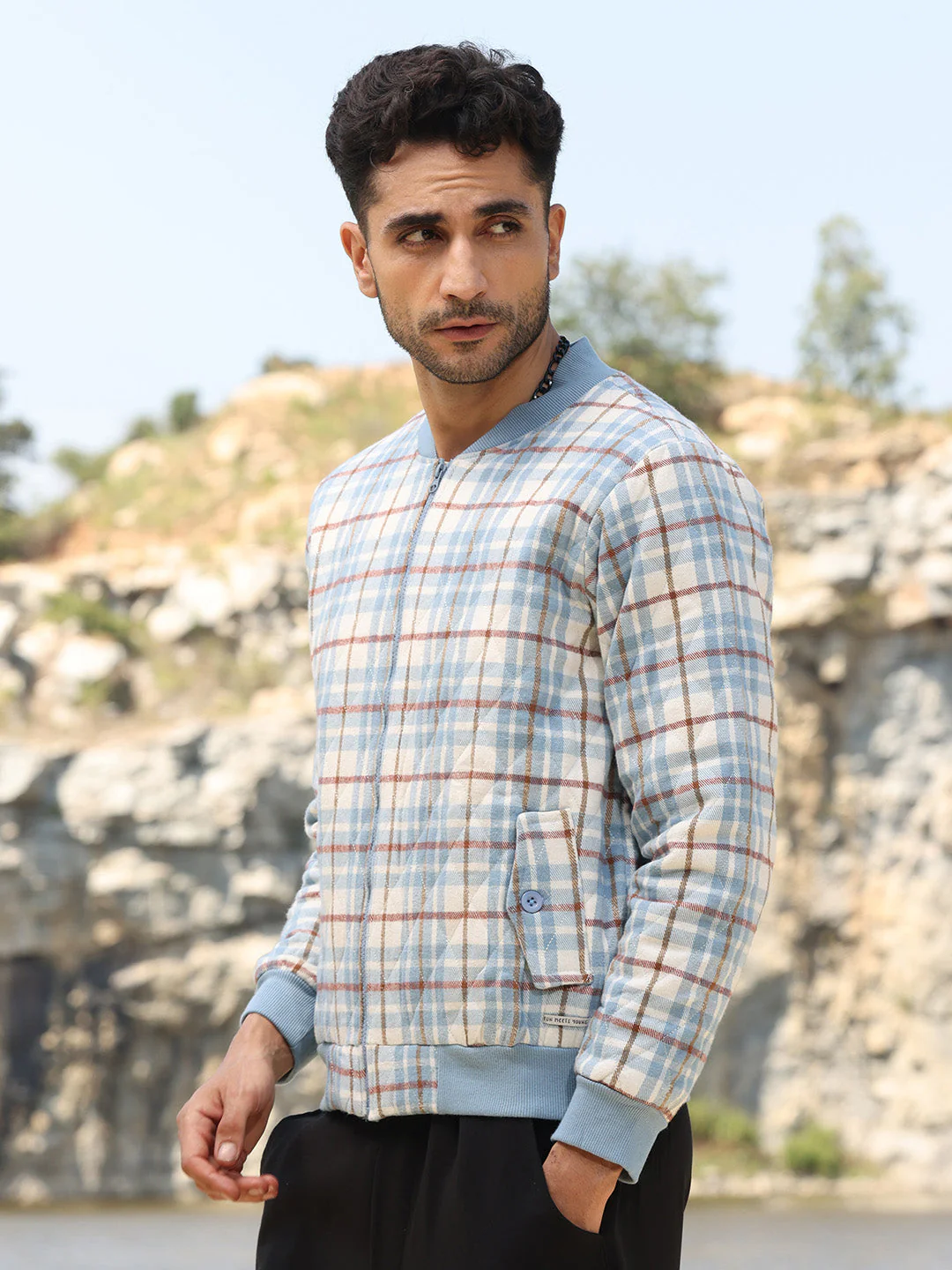 Tartan Plaid Bomber Jacket - Image 3