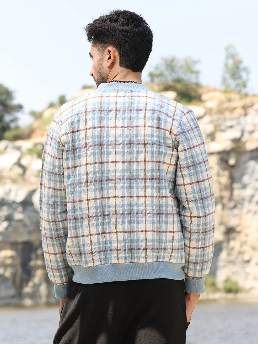 Tartan Plaid Bomber Jacket - Image 4