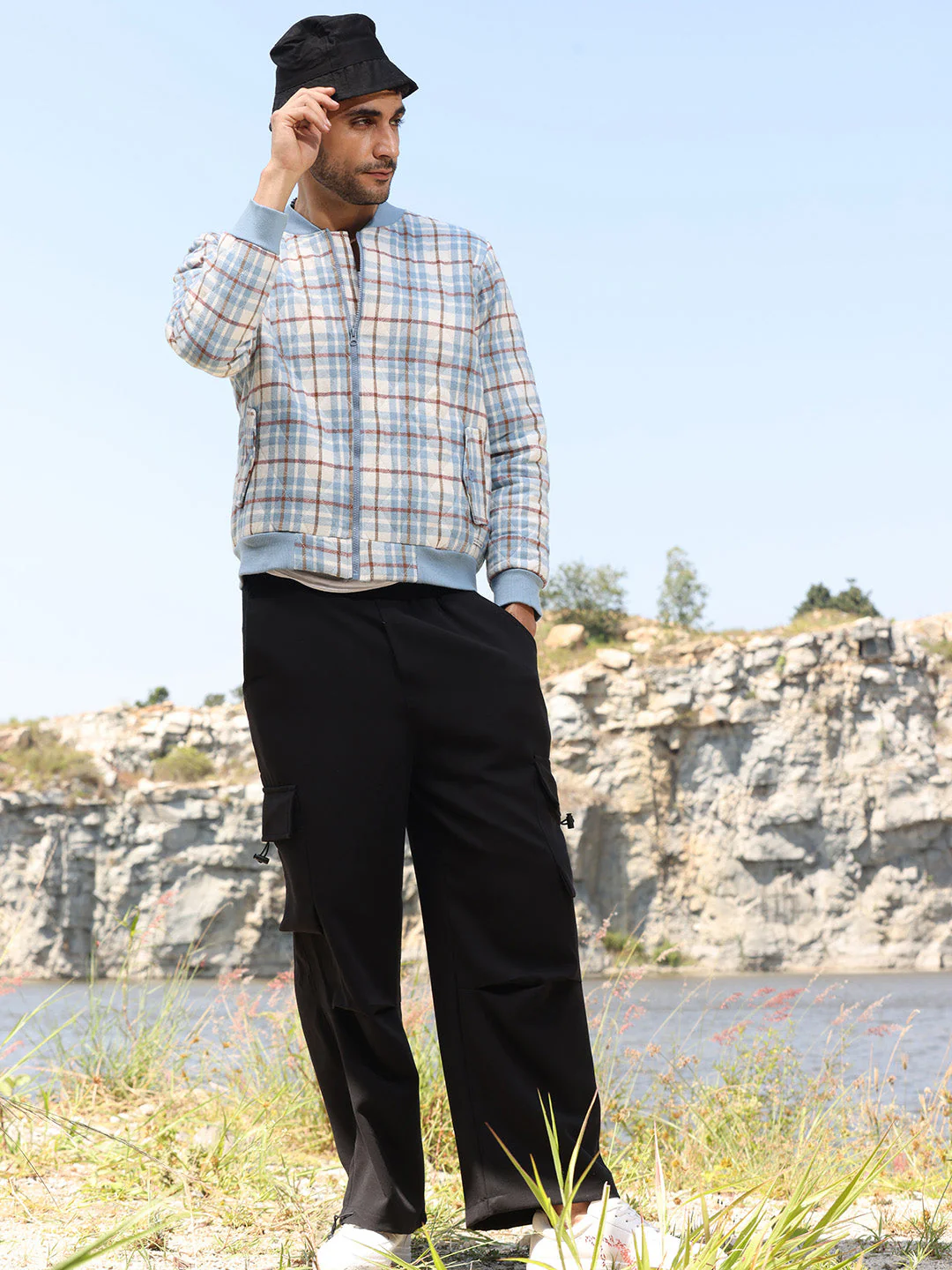 Tartan Plaid Bomber Jacket - Image 6