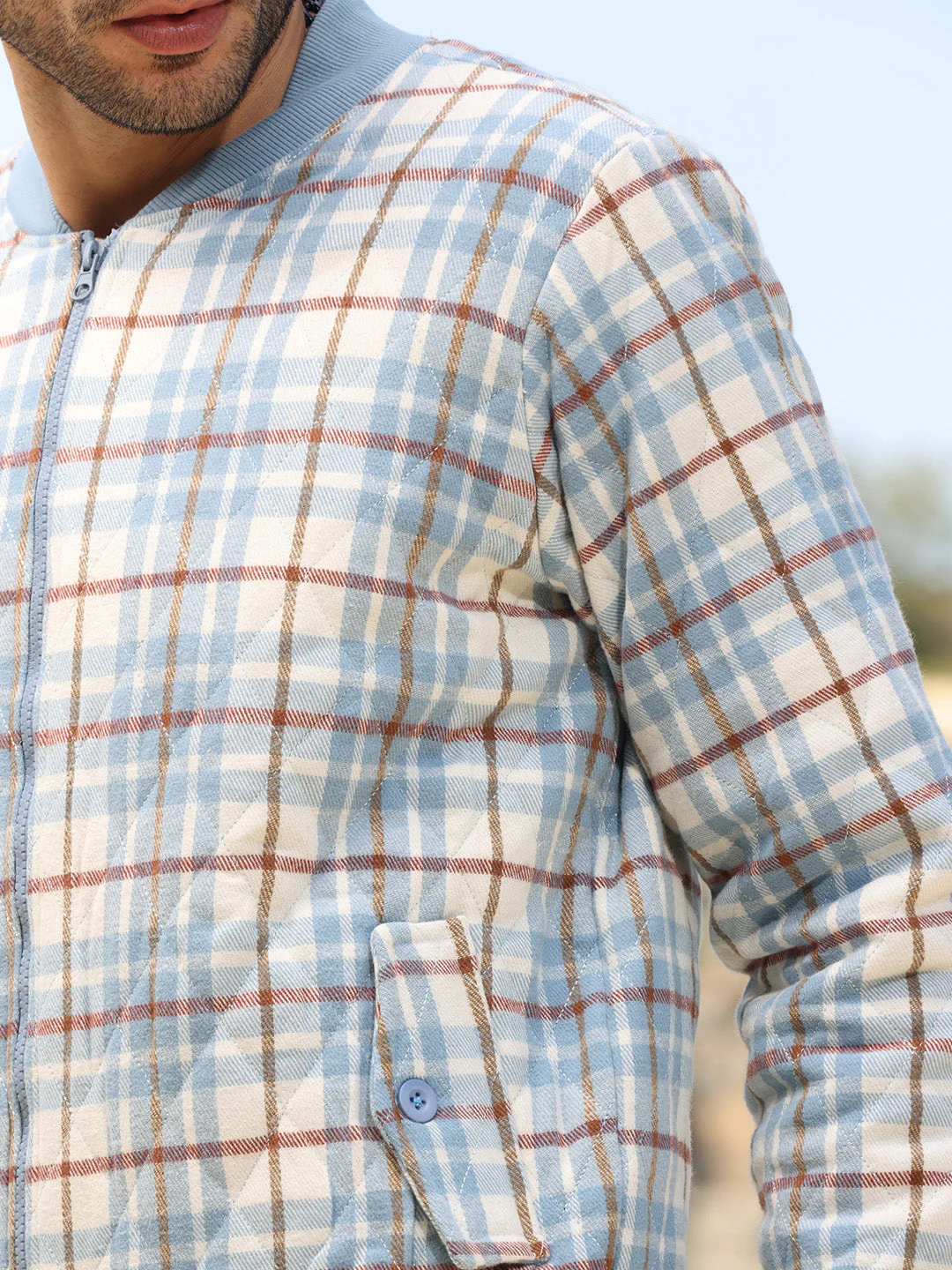 Tartan Plaid Bomber Jacket - Image 8