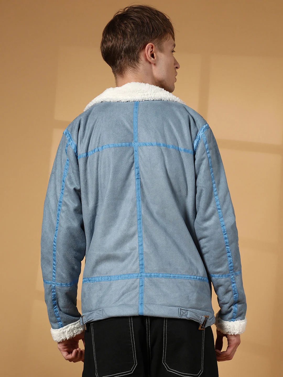 Fleece-Lined Biker Jacket - Image 4