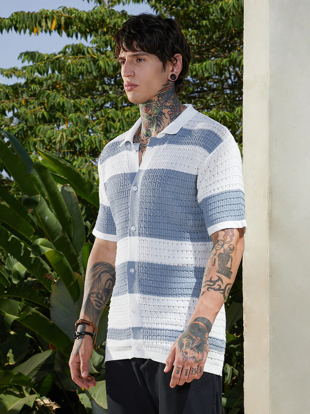 Panel-Knit Relaxed Shirt - Image 3