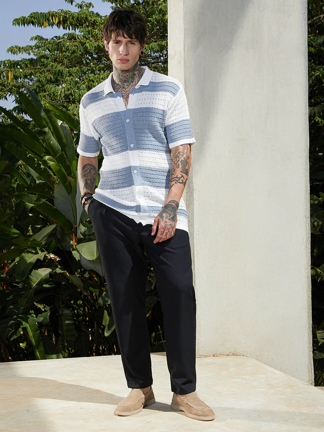 Panel-Knit Relaxed Shirt - Image 5