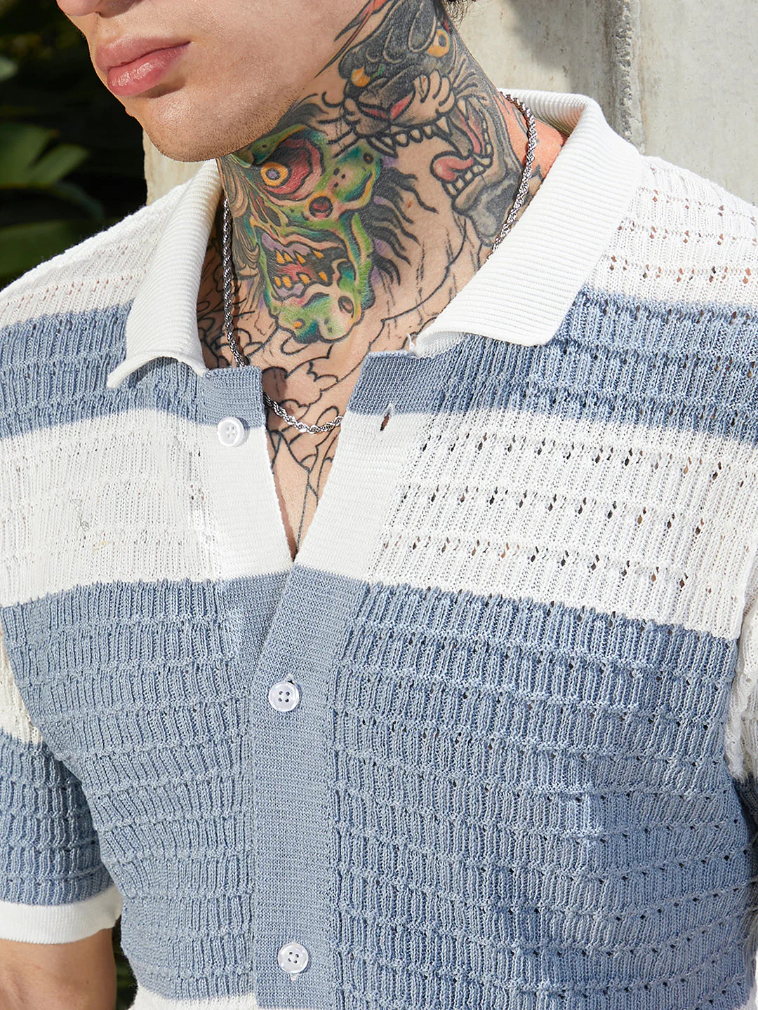 Panel-Knit Relaxed Shirt - Image 7