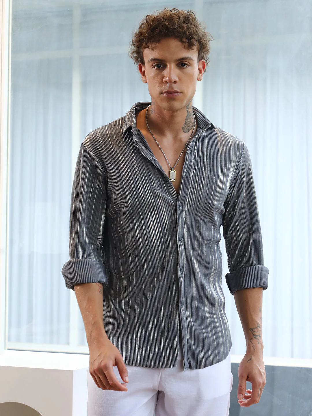 Pleat-Creased Shirt - Image 2