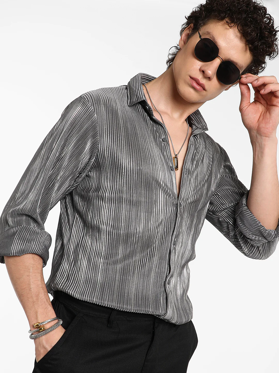 Pleat-Creased Shirt - Image 9