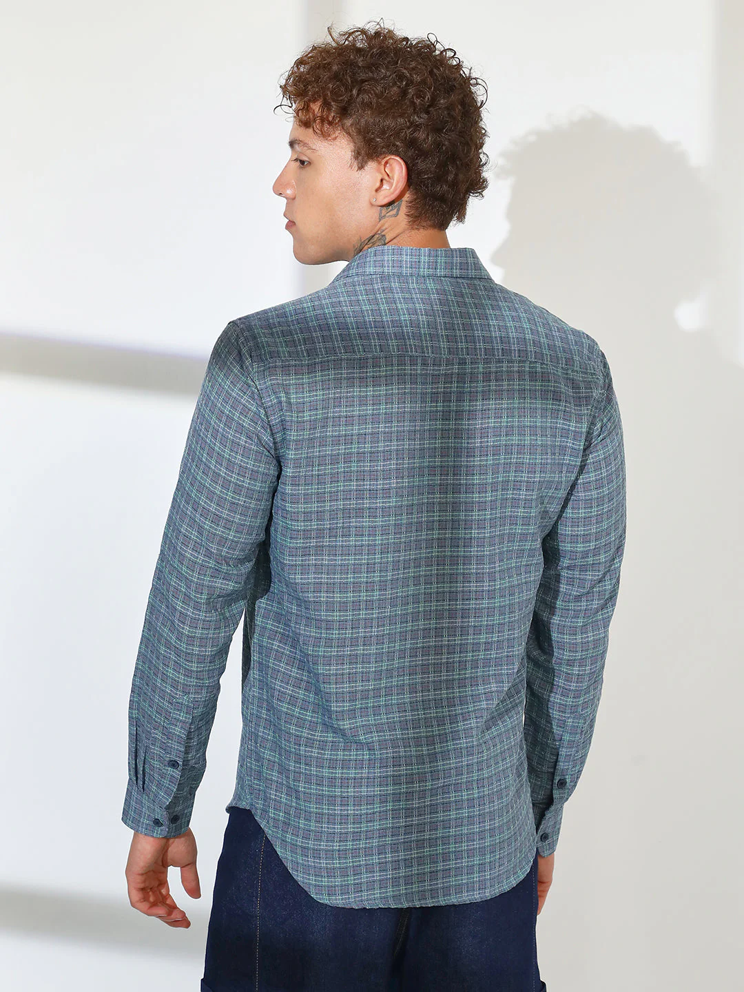 Micro-Tartan Plaid Shirt - Image 4