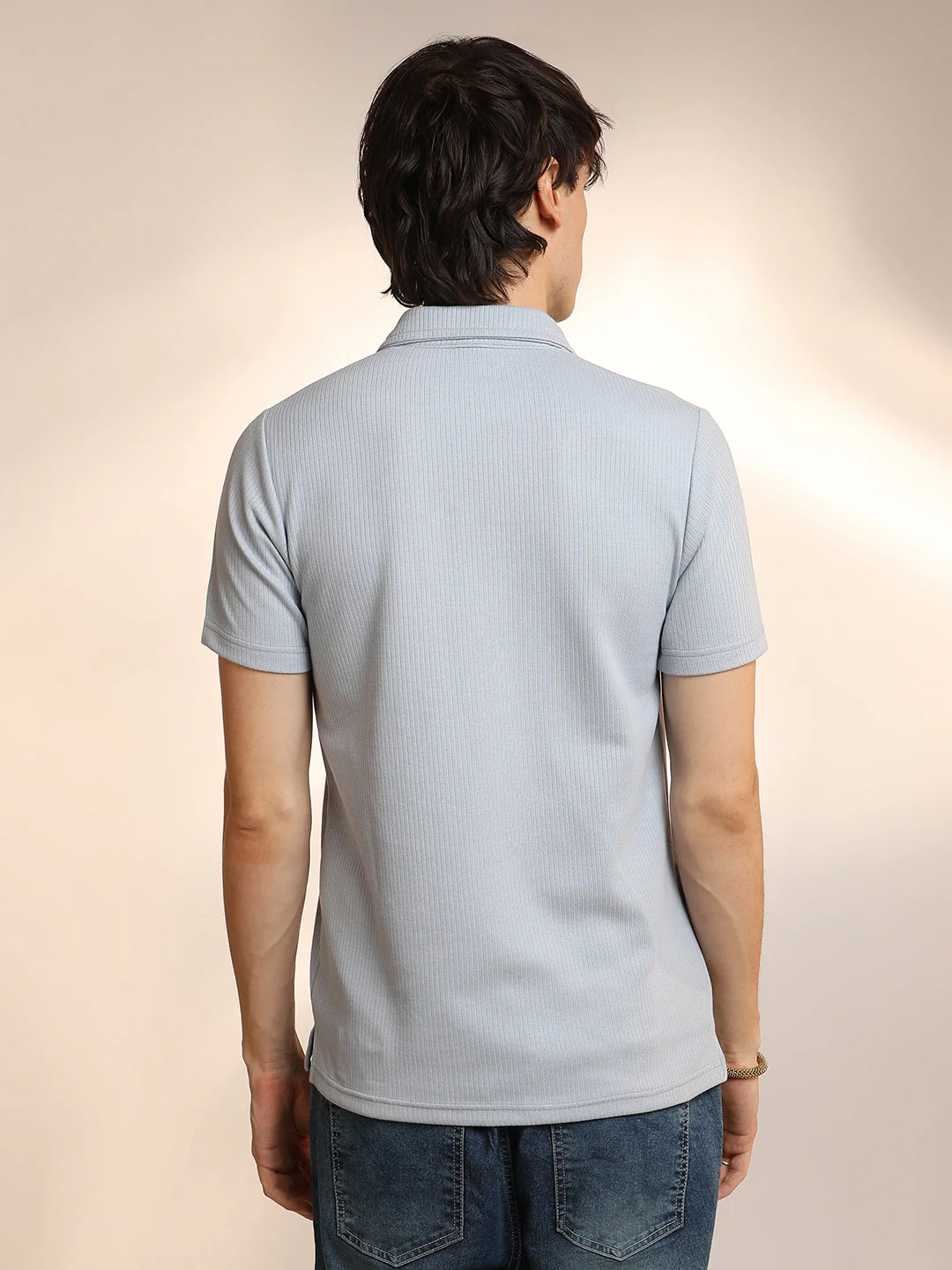 Ribbed Polo T-Shirt - Image 4