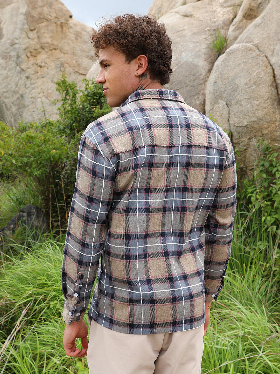 Tartan Plaid Utility Shirt - Image 4
