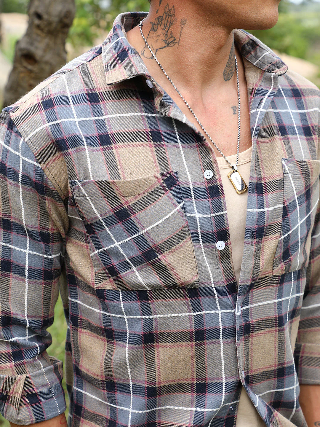 Tartan Plaid Utility Shirt - Image 7