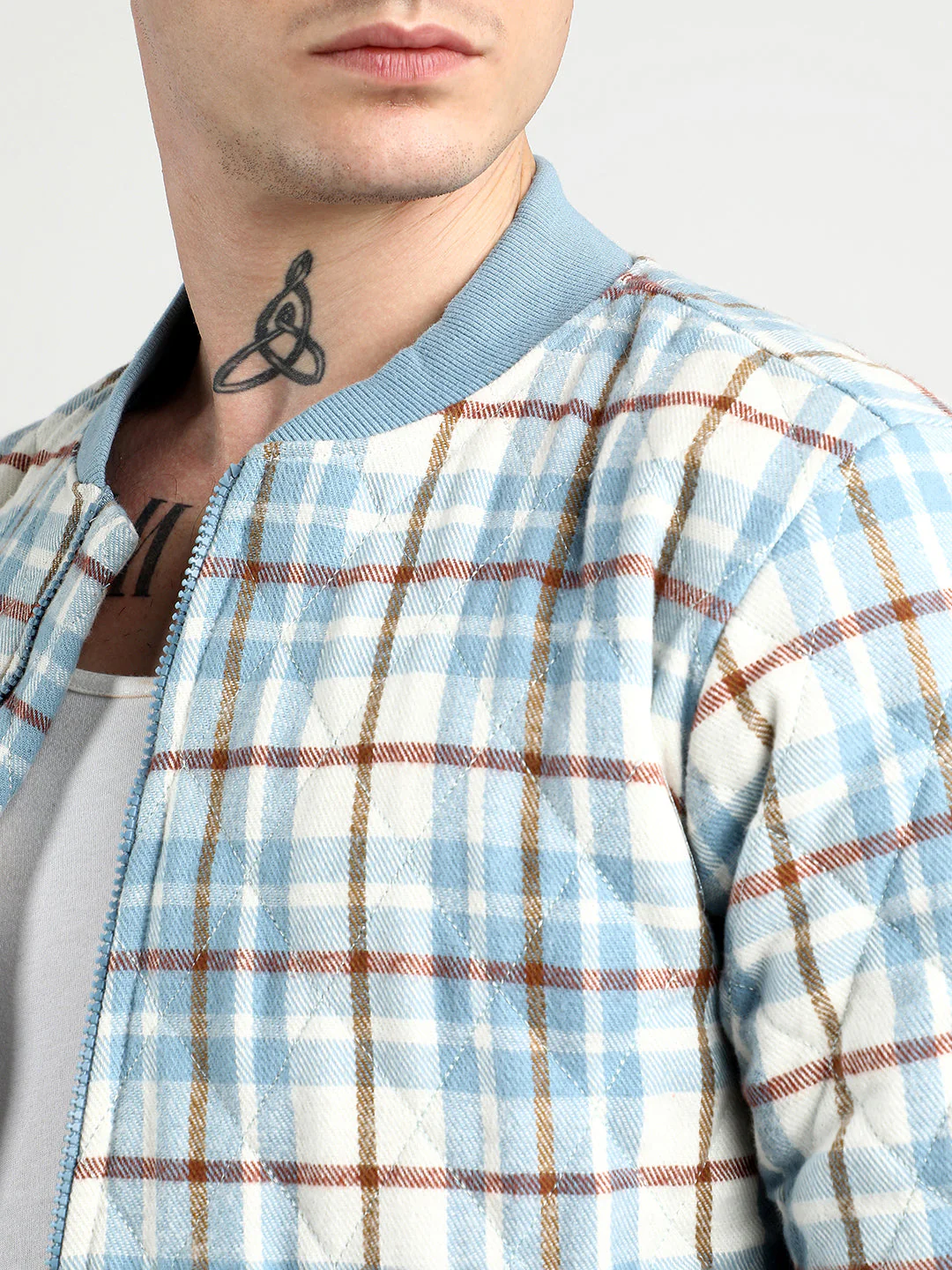Tartan Plaid Bomber Jacket - Image 7