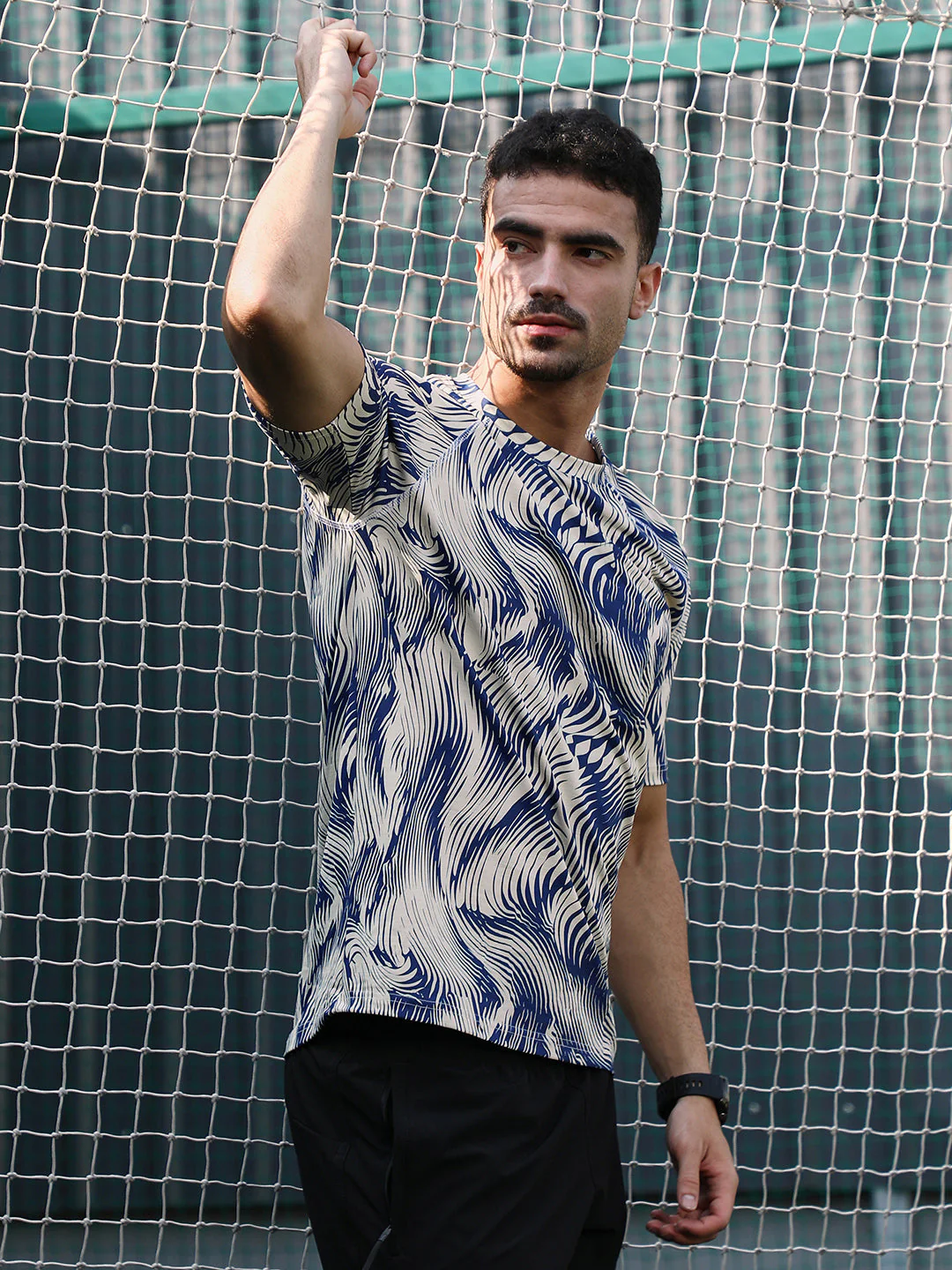 Abstract-Stroke Activewear T-Shirt - Image 3