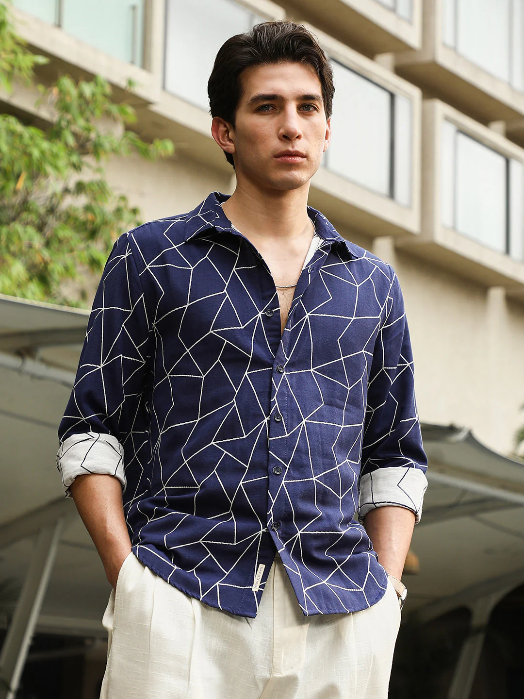 Mosaic-Jacquard Shirt - Image 2