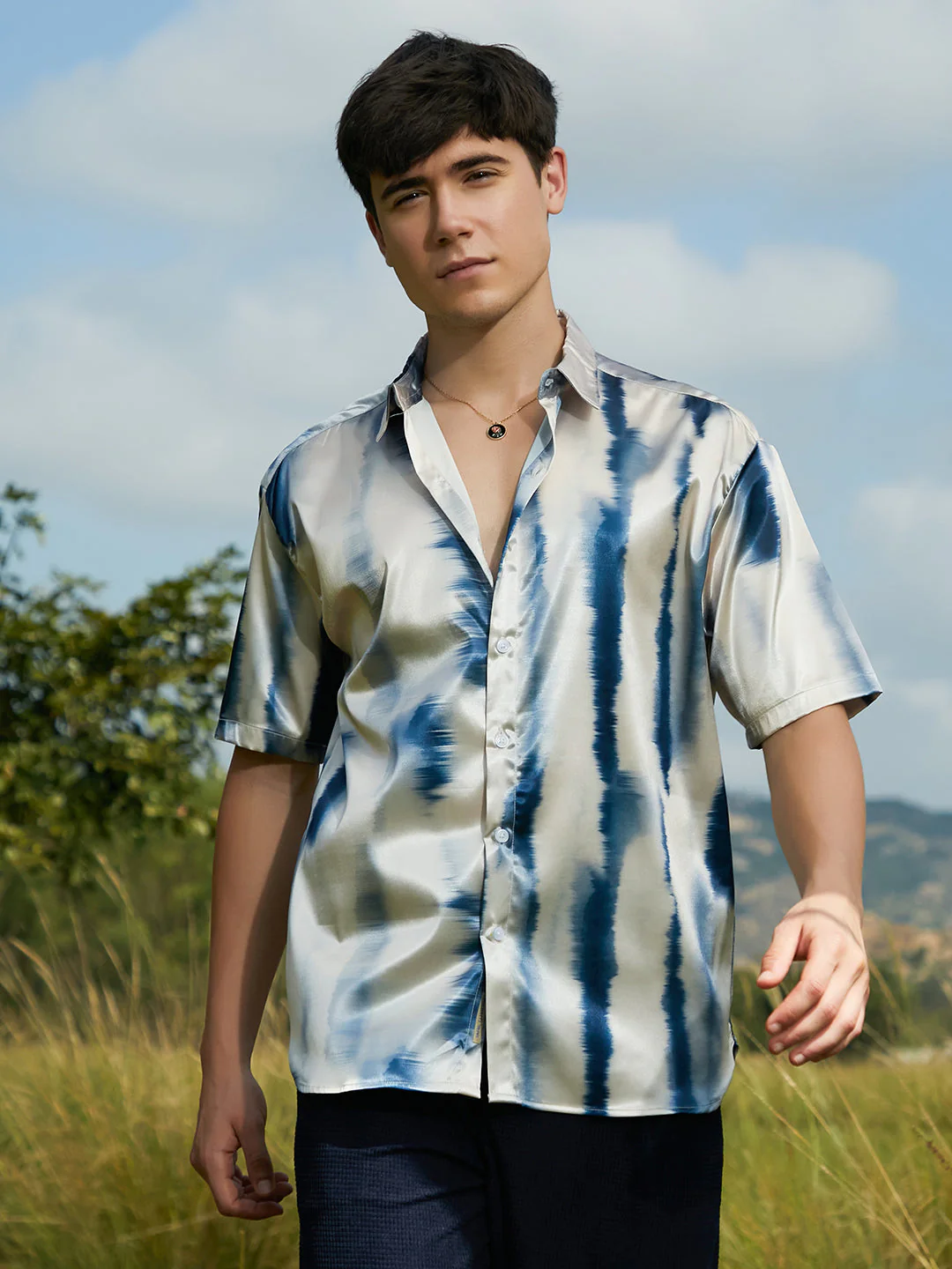Ombre Sheen Oversized Shirt - Image 2