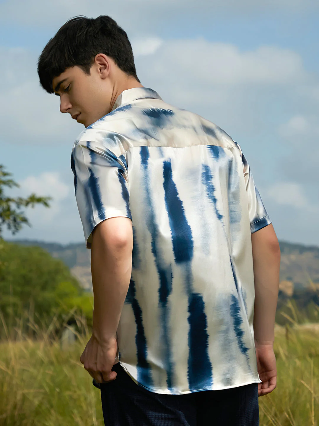 Ombre Sheen Oversized Shirt - Image 4