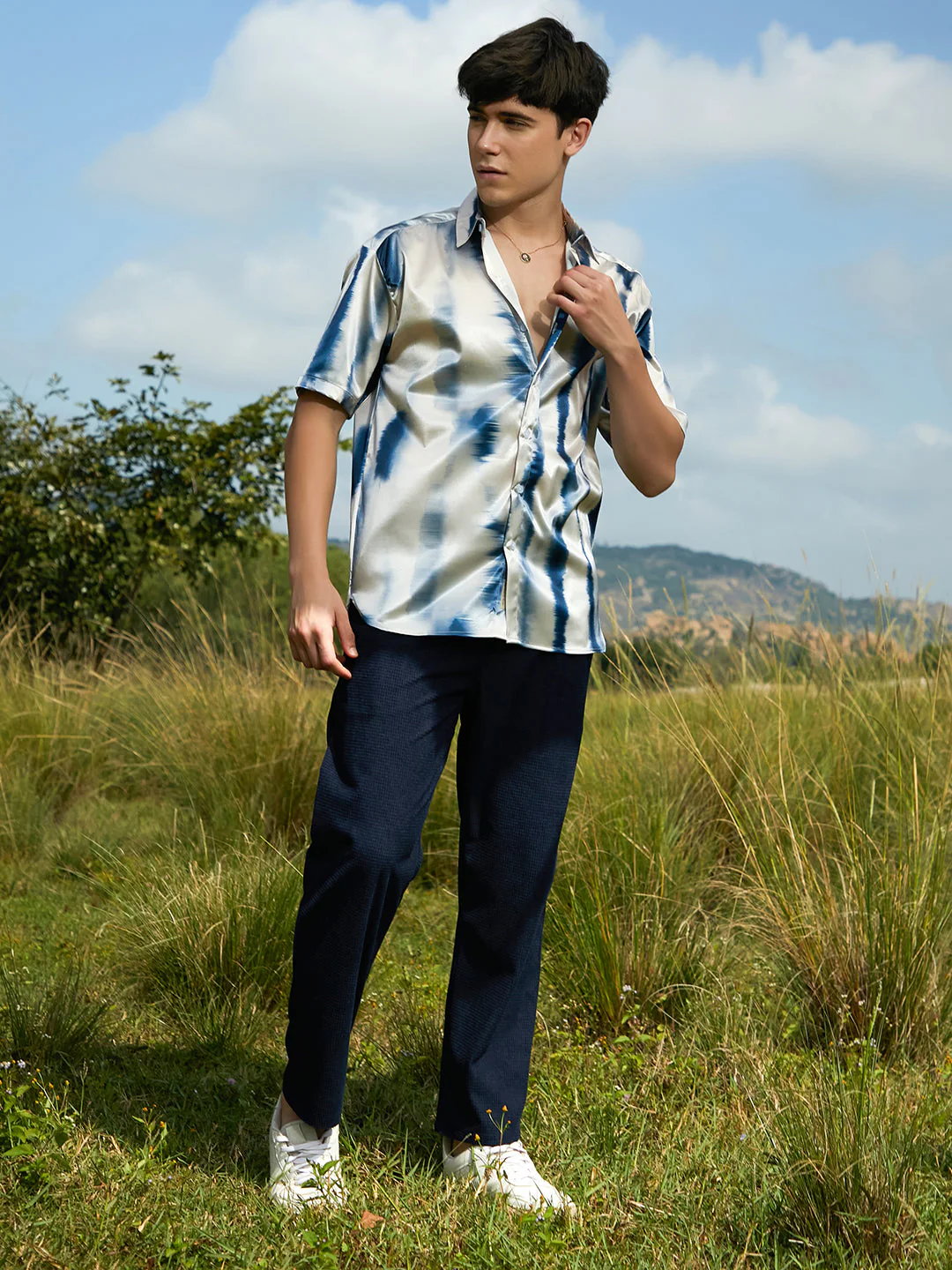 Ombre Sheen Oversized Shirt - Image 5