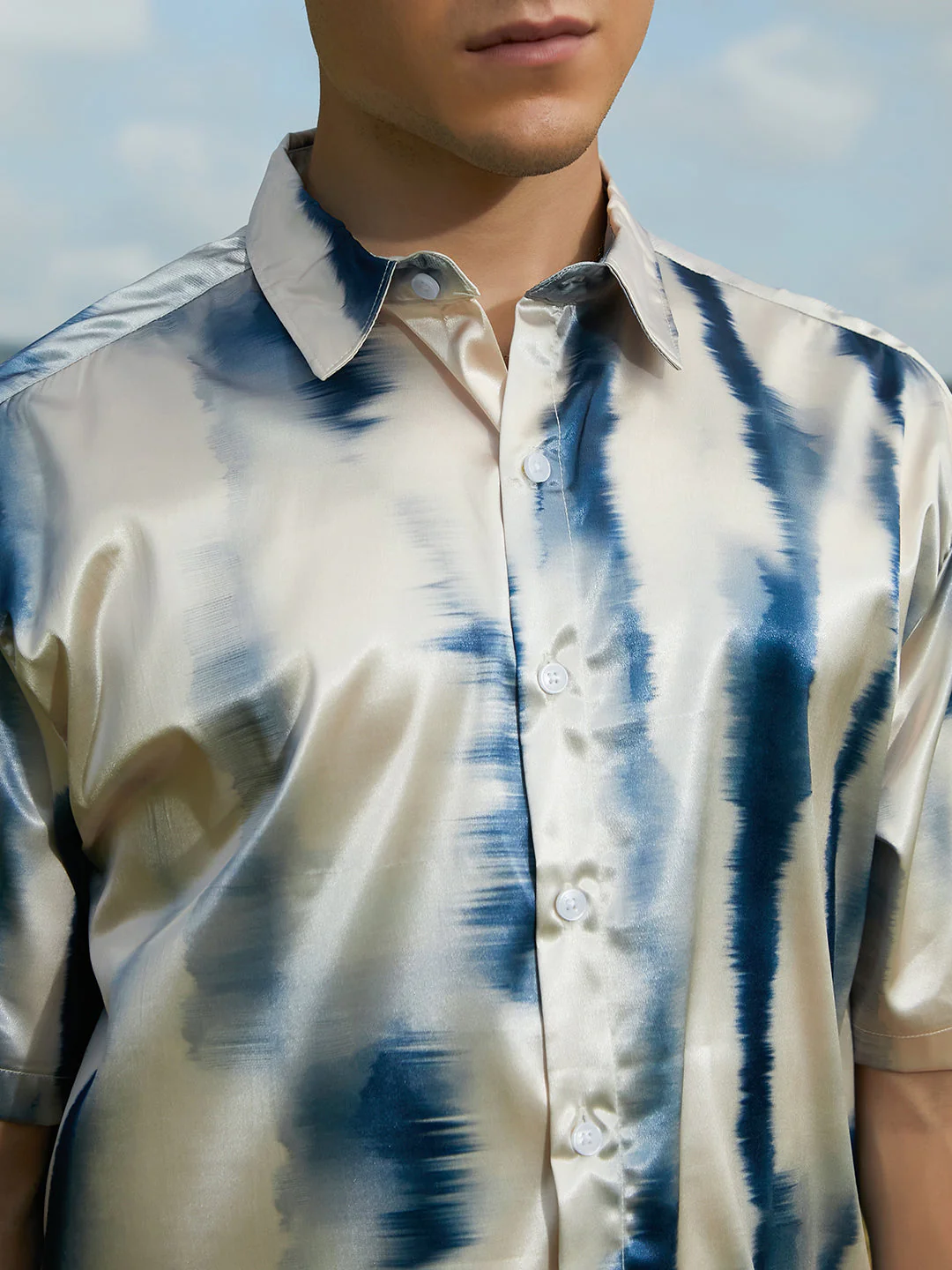 Ombre Sheen Oversized Shirt - Image 7